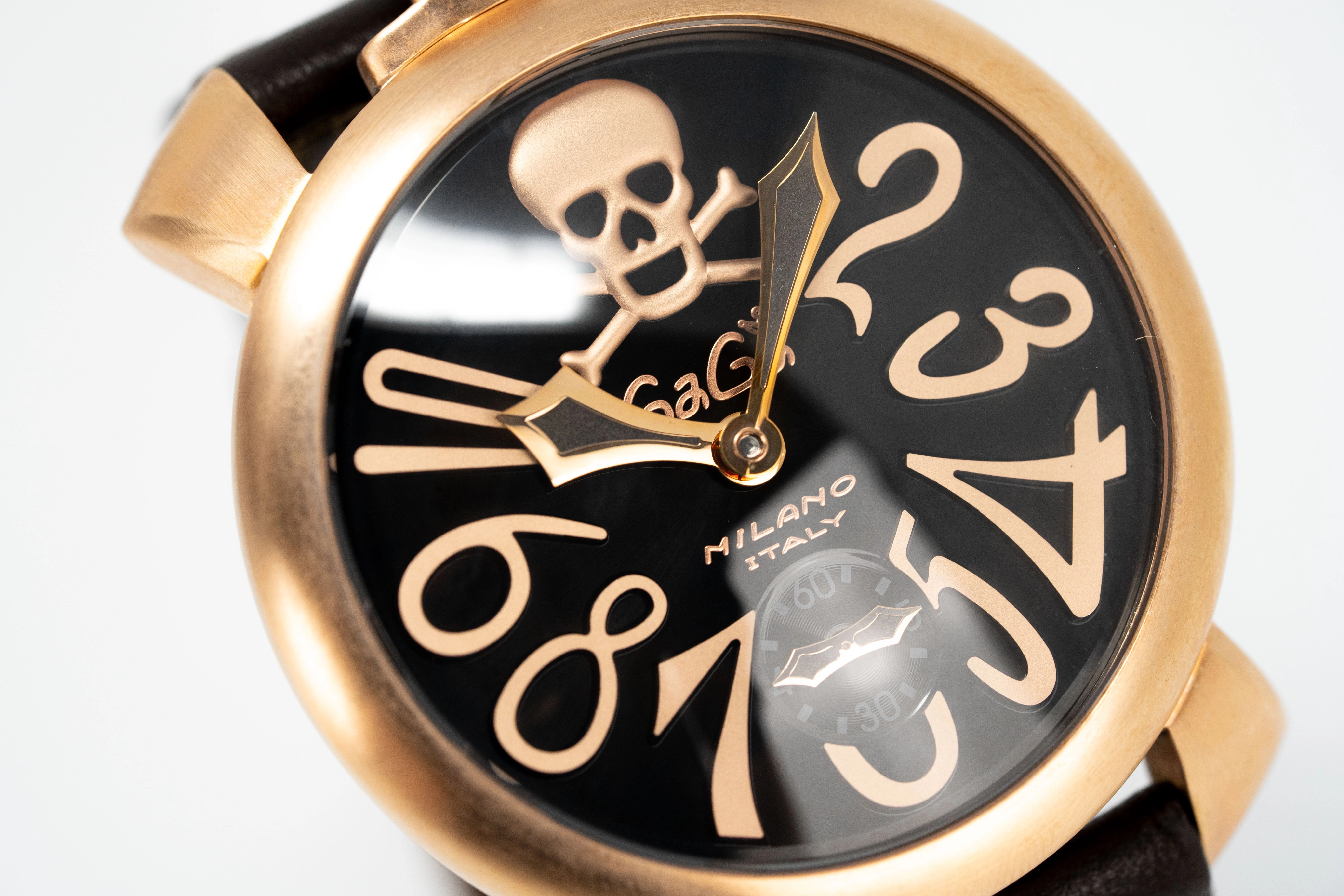 Gagà Milano Manuale 48mm Men's Watch Rose Gold Skull 5011.ART01S