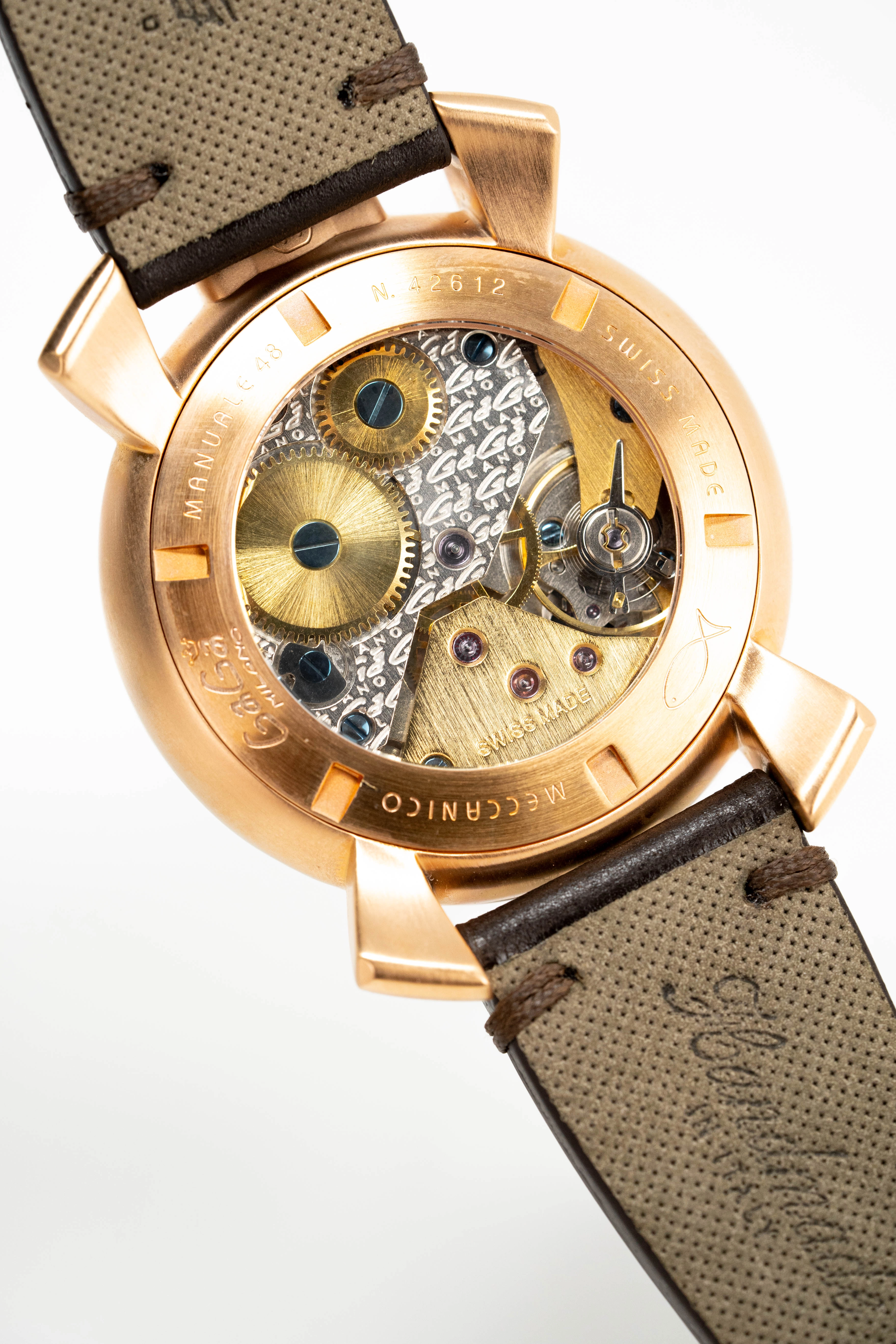Gagà Milano Manuale 48mm Men's Watch Rose Gold Skull 5011.ART01S