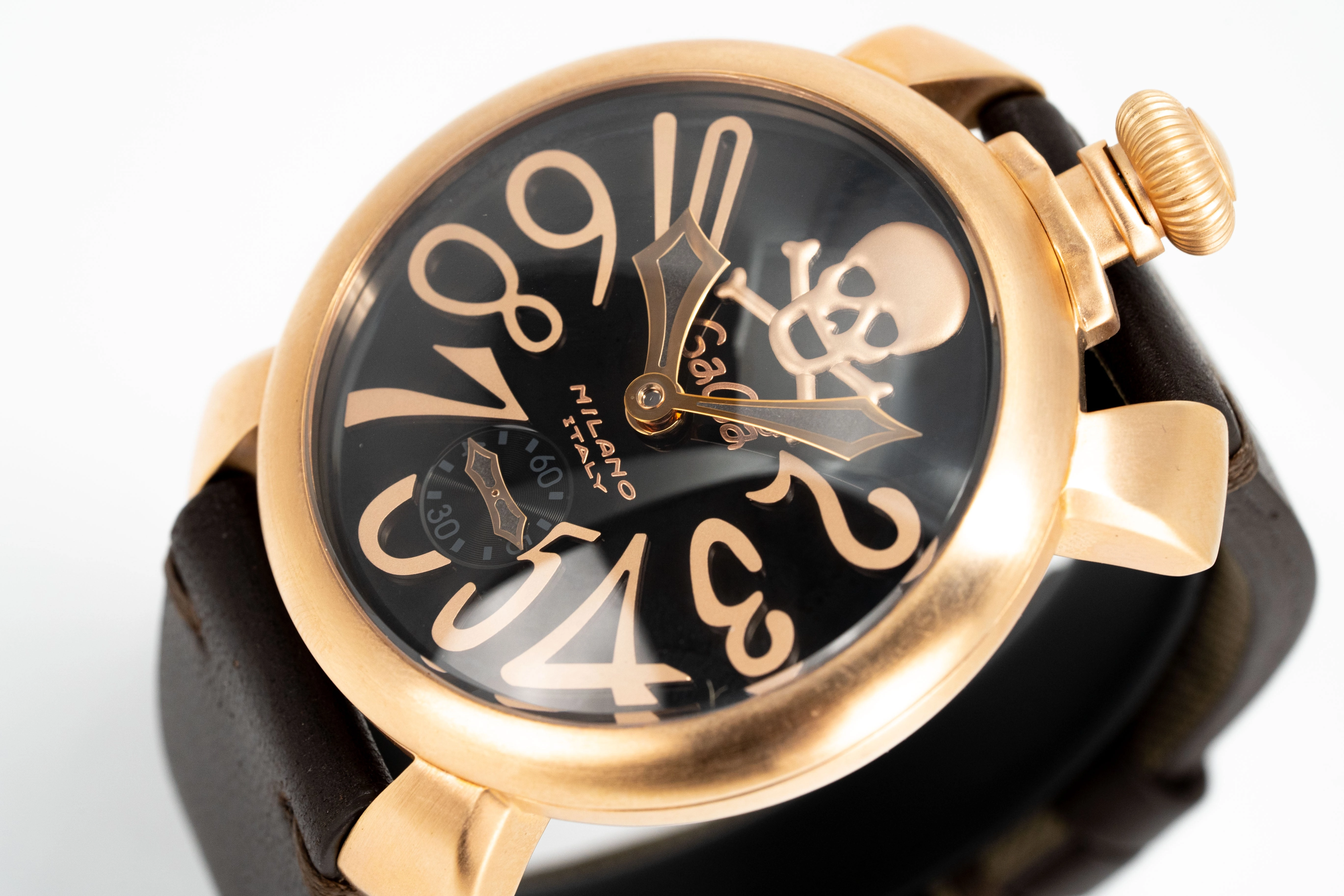 Gagà Milano Manuale 48mm Men's Watch Rose Gold Skull 5011.ART01S