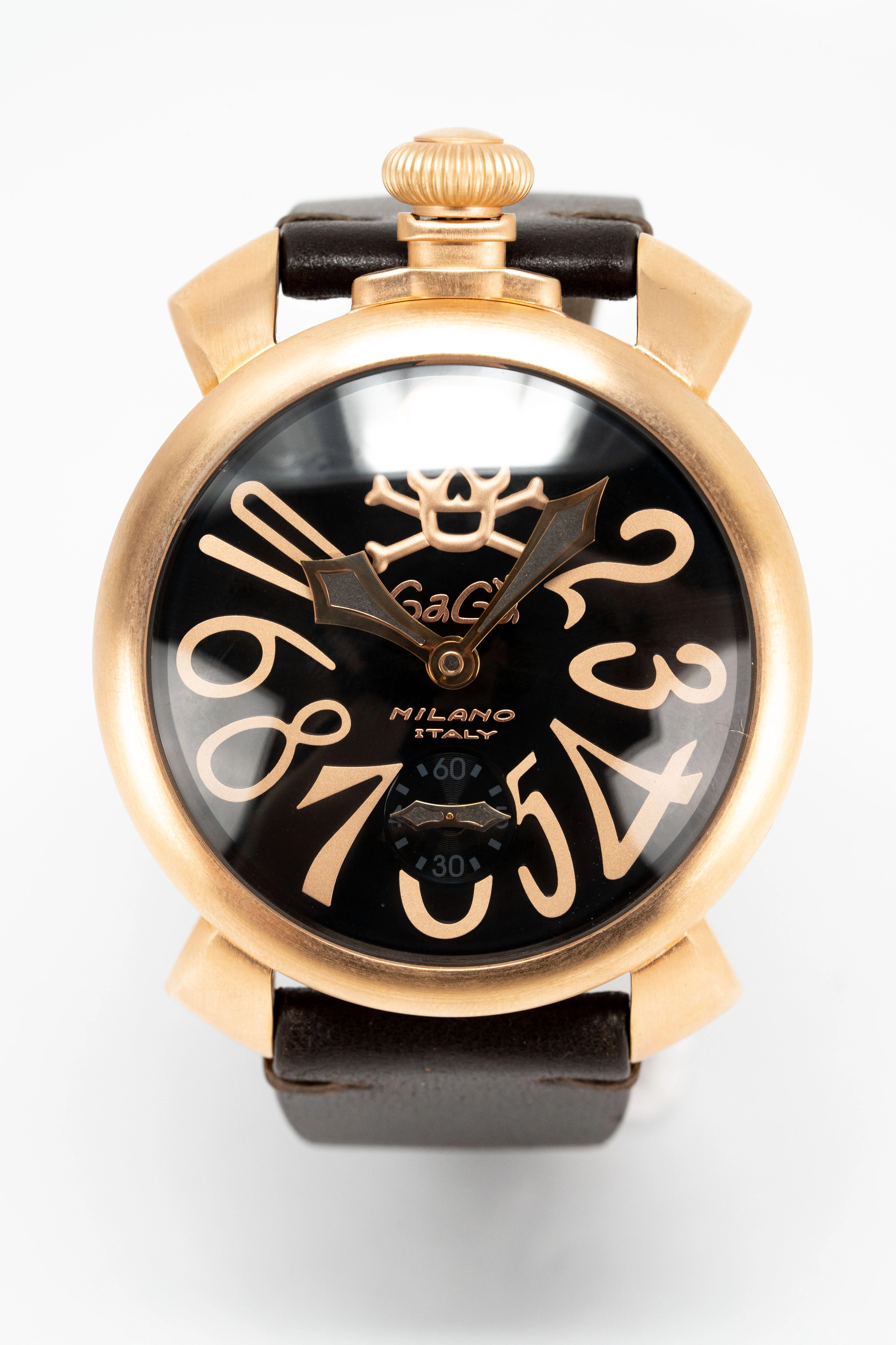Gagà Milano Manuale 48mm Men's Watch Rose Gold Skull 5011.ART01S