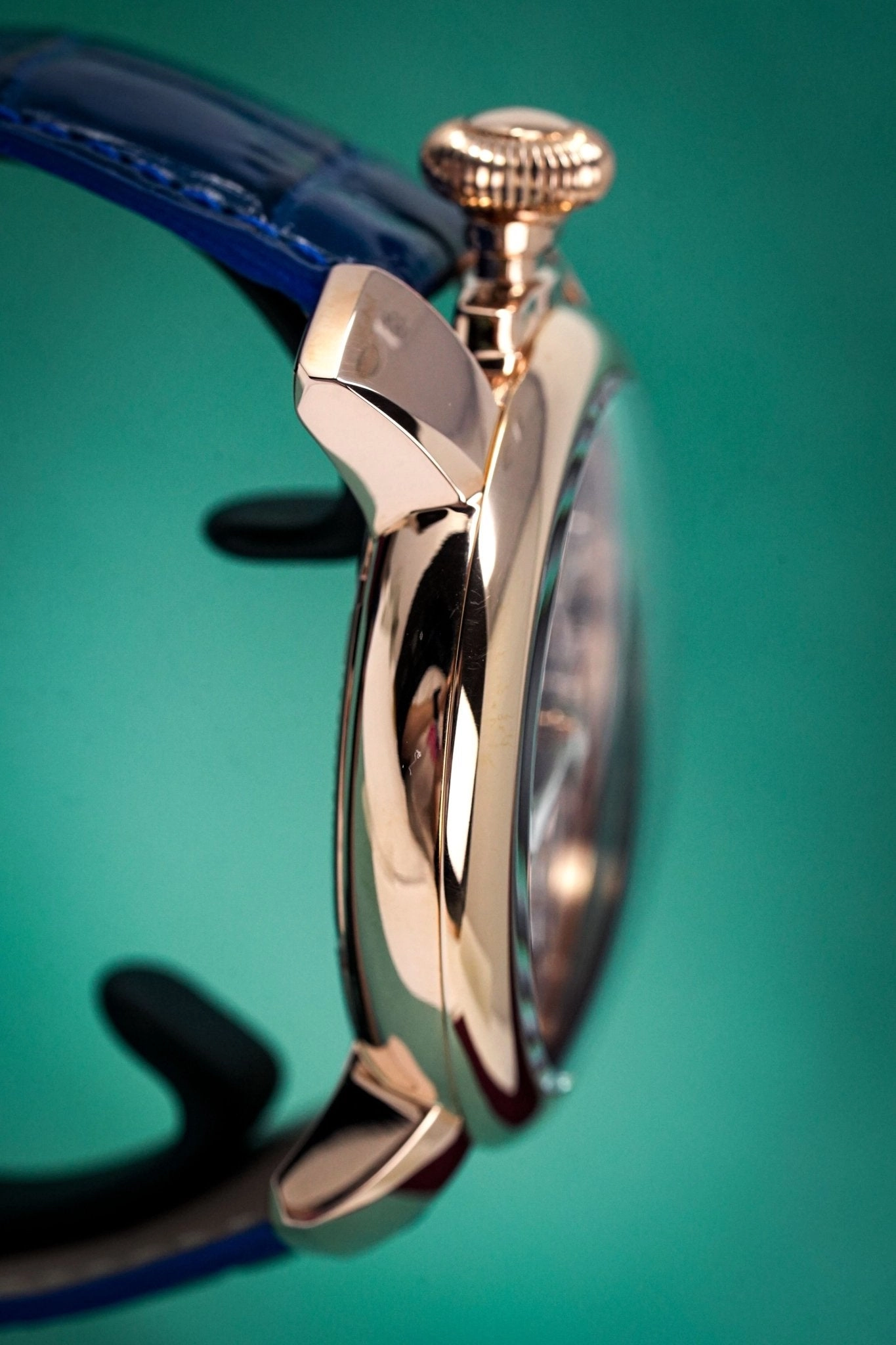 GaGà Milano Watch Hand Winding Manuale 48MM Rose Gold Blue