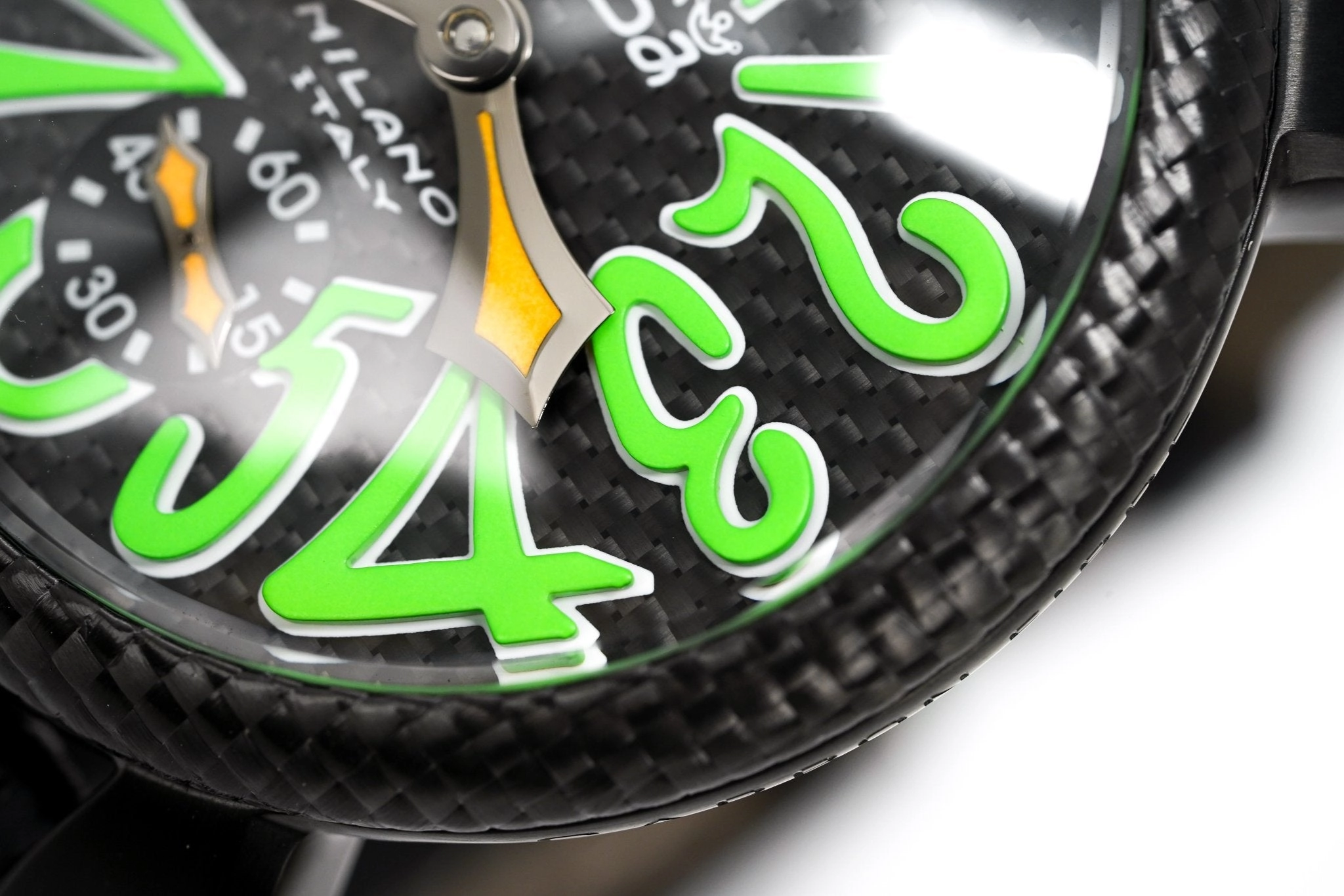 Gagà Milano Watch Manuale 48mm Carbon Fibre Green 5016.03