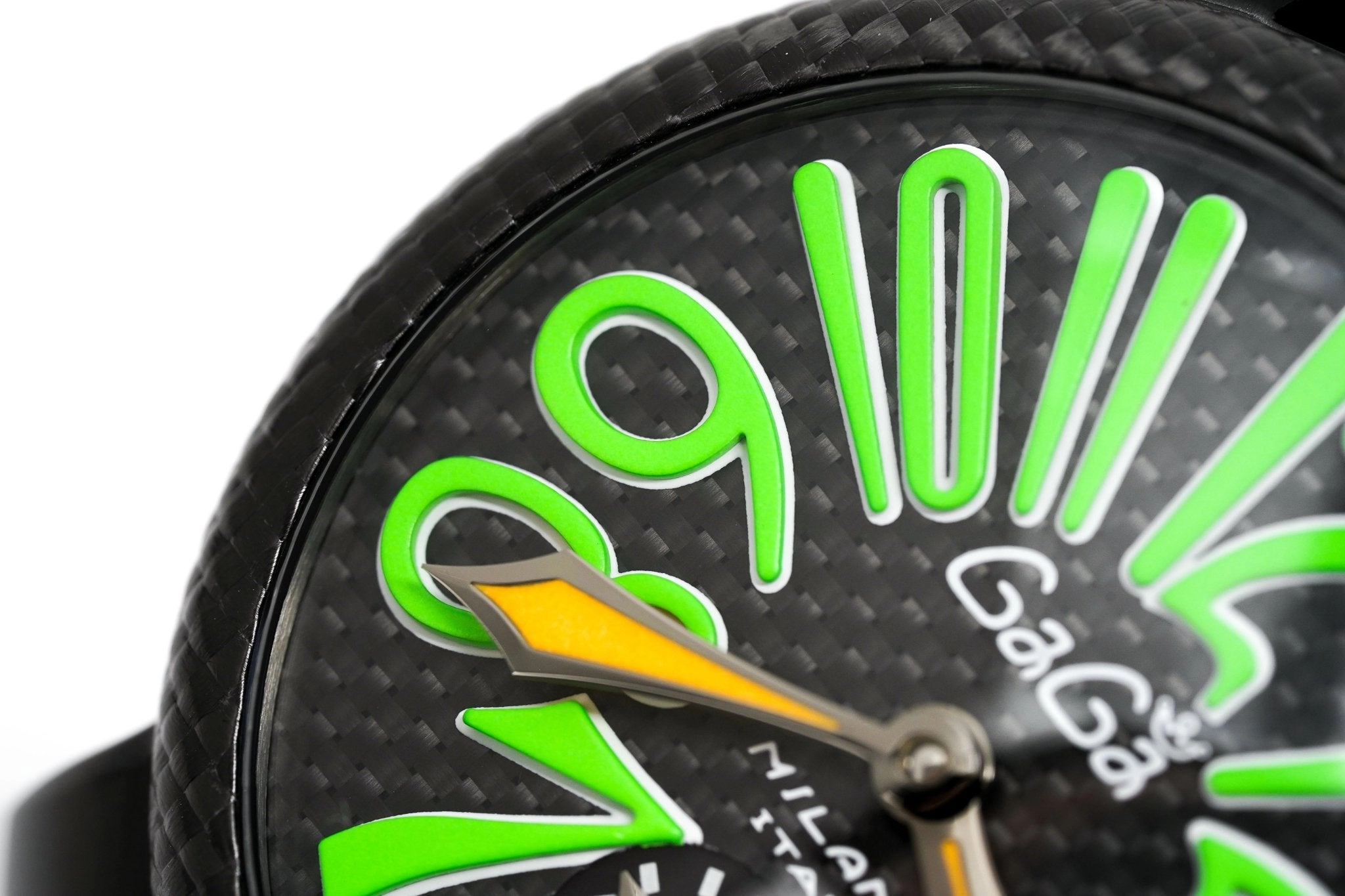Gagà Milano Watch Manuale 48mm Carbon Fibre Green 5016.03