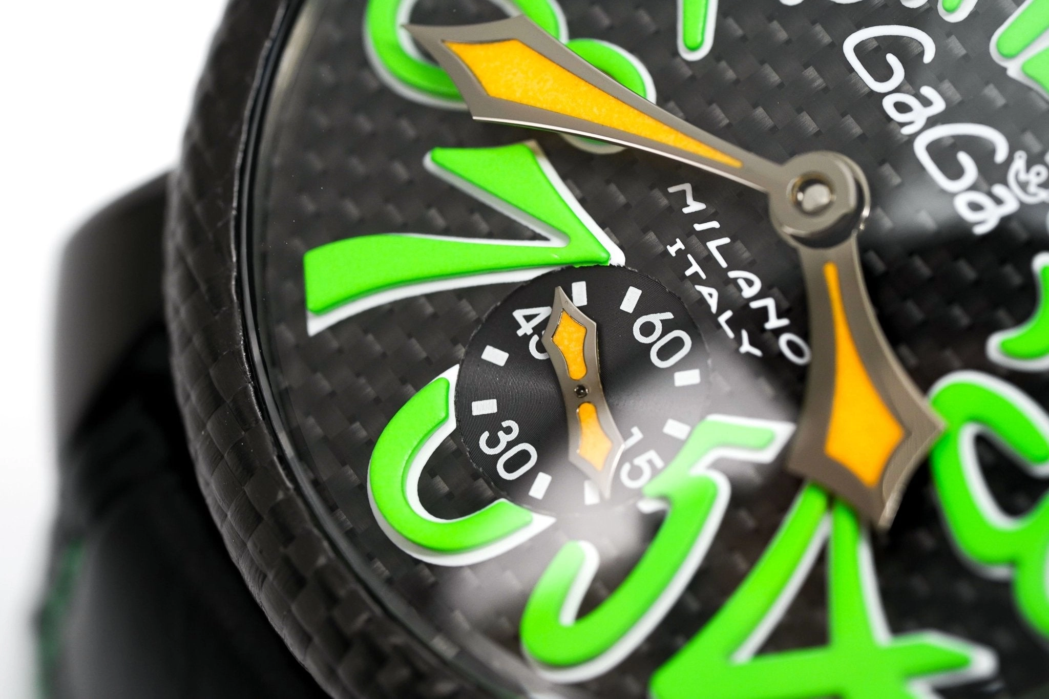 Gagà Milano Watch Manuale 48mm Carbon Fibre Green 5016.03