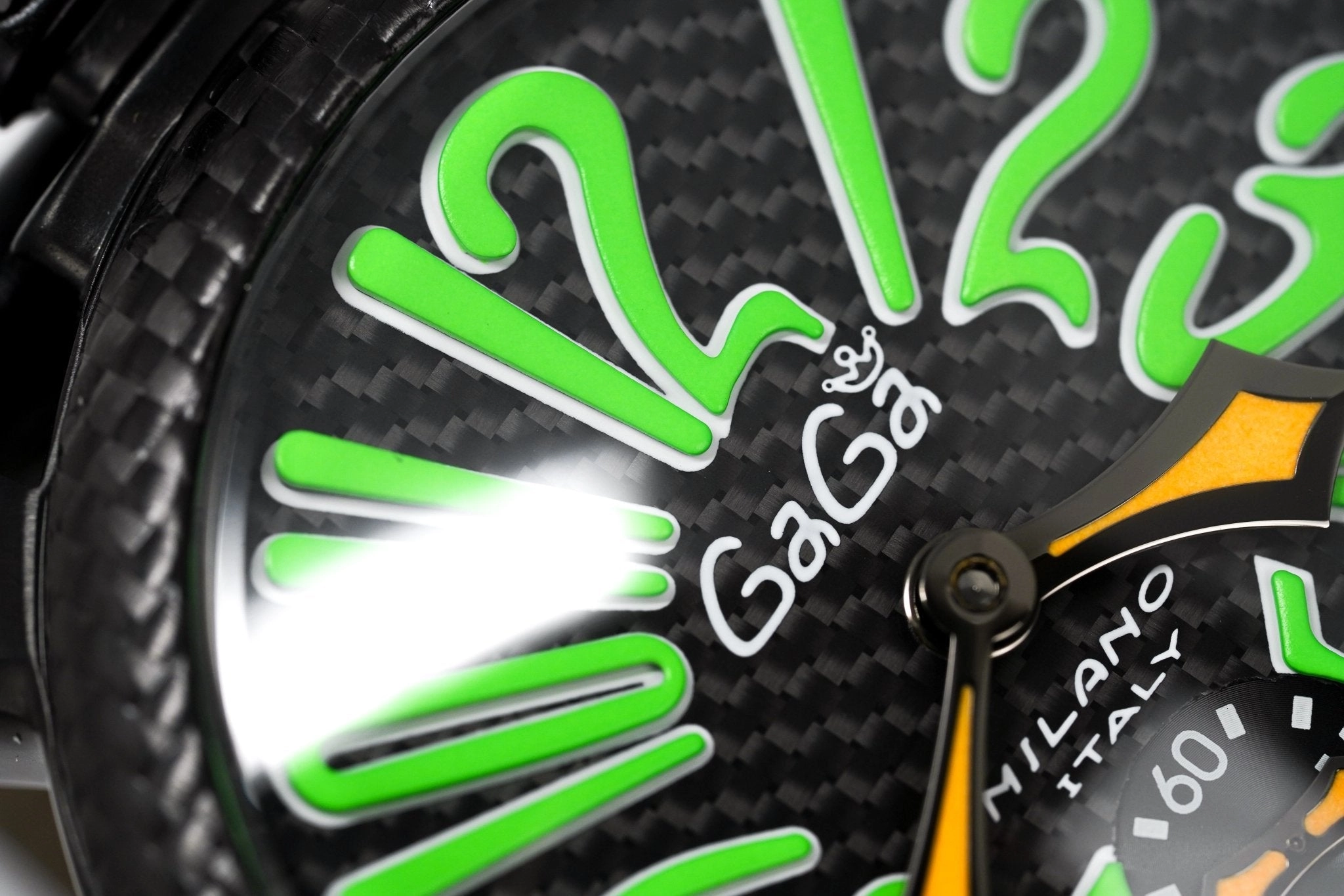 Gagà Milano Watch Manuale 48mm Carbon Fibre Green 5016.03