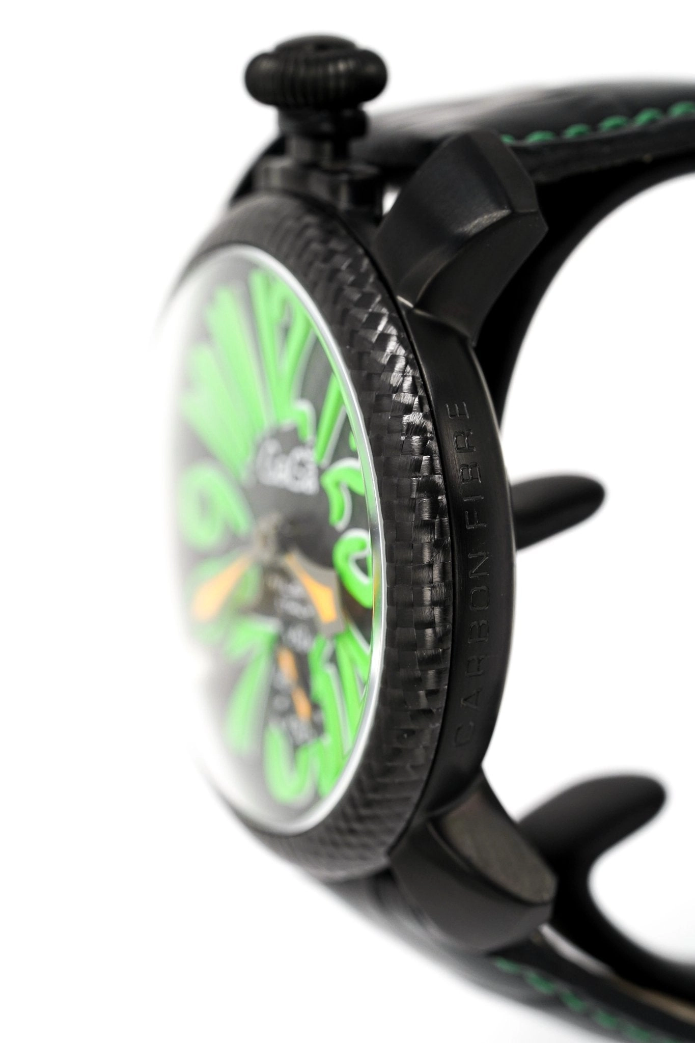 Gagà Milano Watch Manuale 48mm Carbon Fibre Green 5016.03