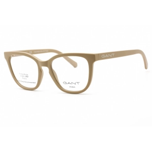 Gant Women's Eyeglasses - Full Rim Matte Beige Plastic Rectangular Frame | GA4138 058