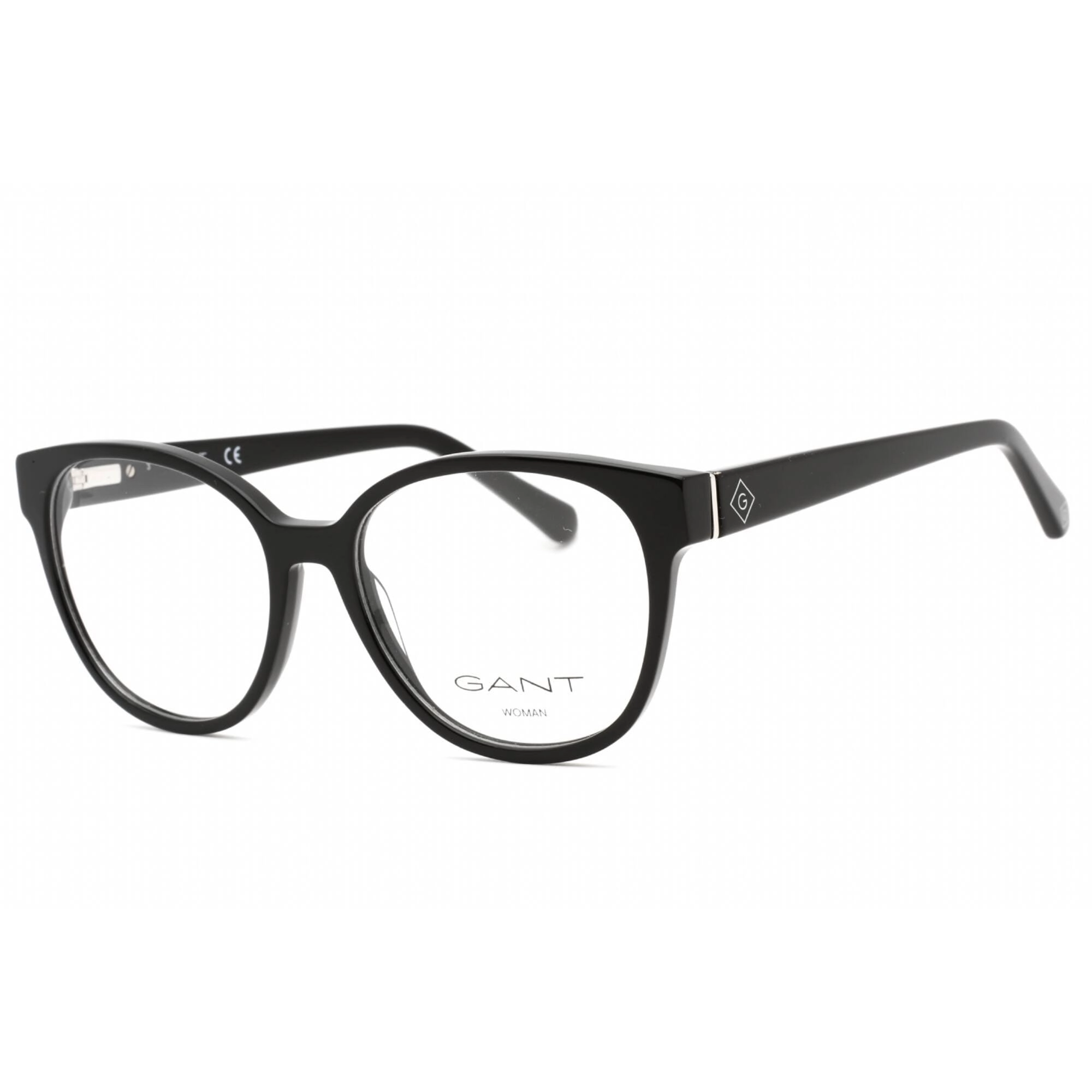 Gant Women's Eyeglasses - Shiny Black Plastic Full Rim Round Shape Frame | GA4131 001
