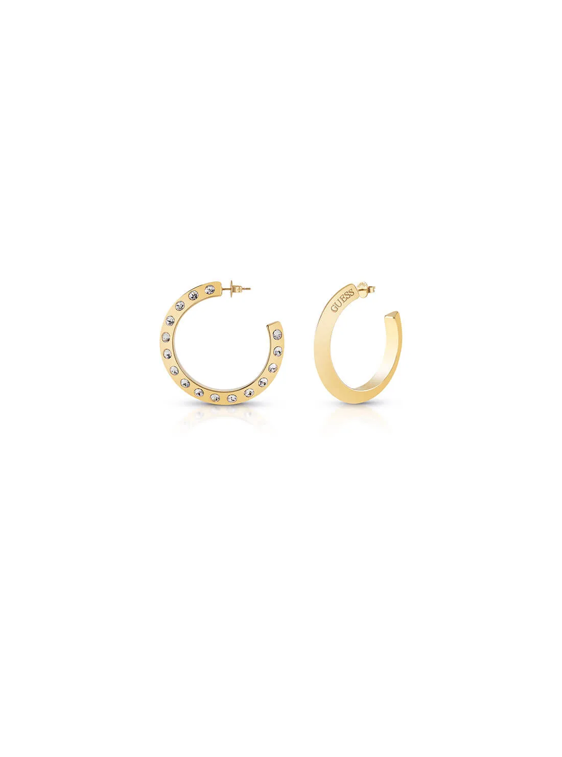 Gold Crystal Hoop Earrings