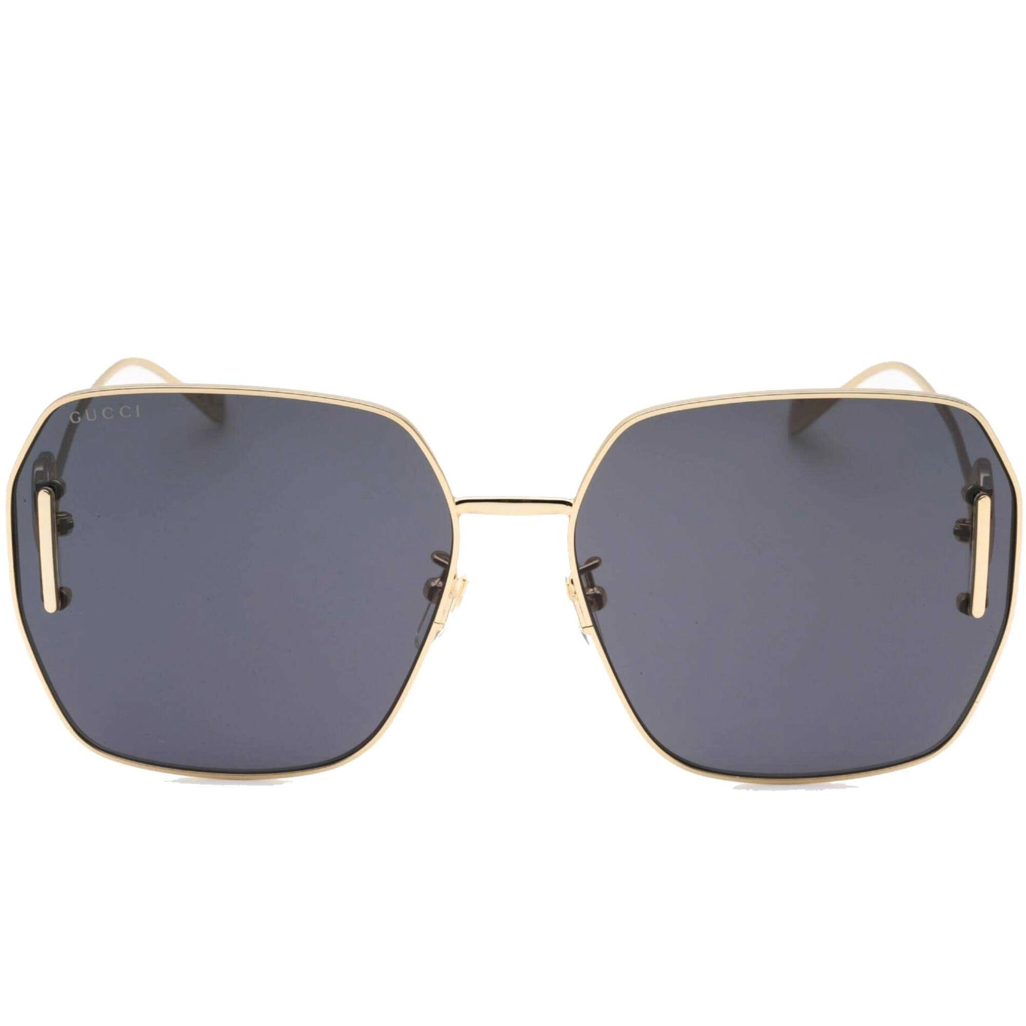 Gucci Women's Sunglasses - Gold Butterfly Full Rim Frame Grey Lens | GG1207SA 002