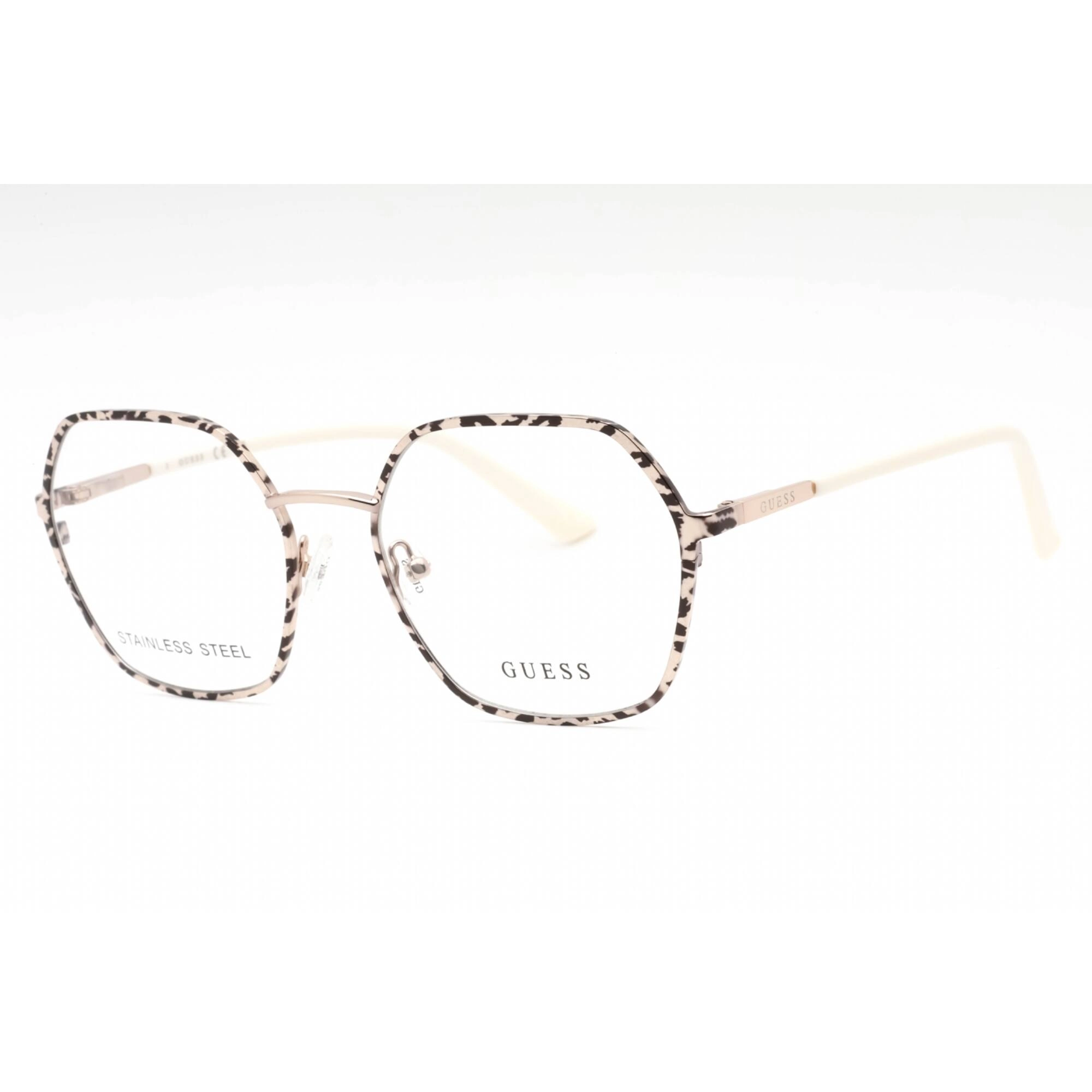 Guess Women's Eyeglasses - Pink Gold Geometric Full Rim Metal Frame | GU2912 033