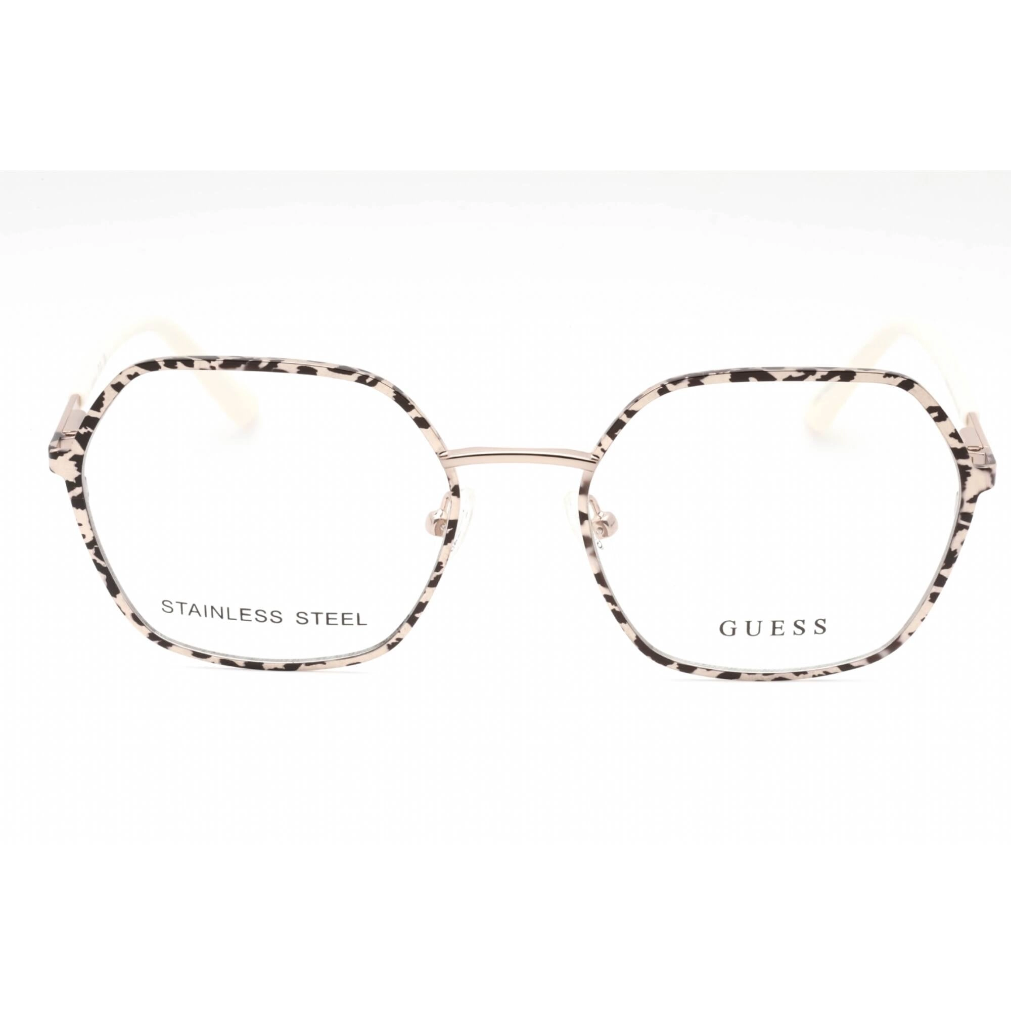 Guess Women's Eyeglasses - Pink Gold Geometric Full Rim Metal Frame | GU2912 033