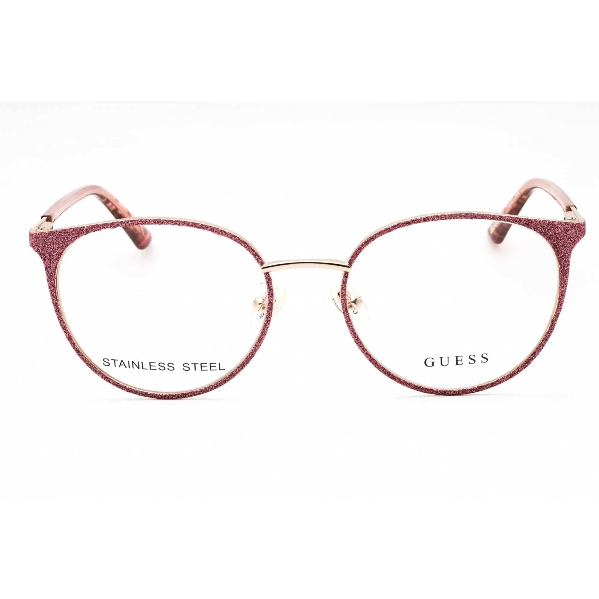 Guess Women's Eyeglasses - Pink /Other Metal Cat Eye Shape Full Rim Frame | GU2913 074