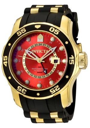 Invicta 6992 Men's Pro Diver Collection 18k Gold-Plated Black Rubber Watch