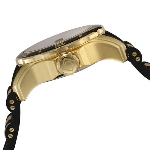 Invicta 6992 Men's Pro Diver Collection 18k Gold-Plated Black Rubber Watch
