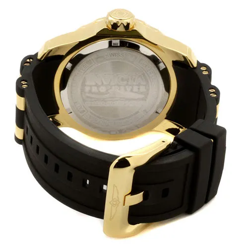 Invicta 6992 Men's Pro Diver Collection 18k Gold-Plated Black Rubber Watch