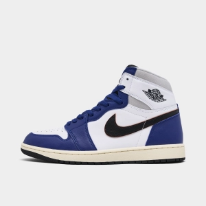Jordan 1 Retro High OG White / Black / Neutral Grey - Deep Royal Blue