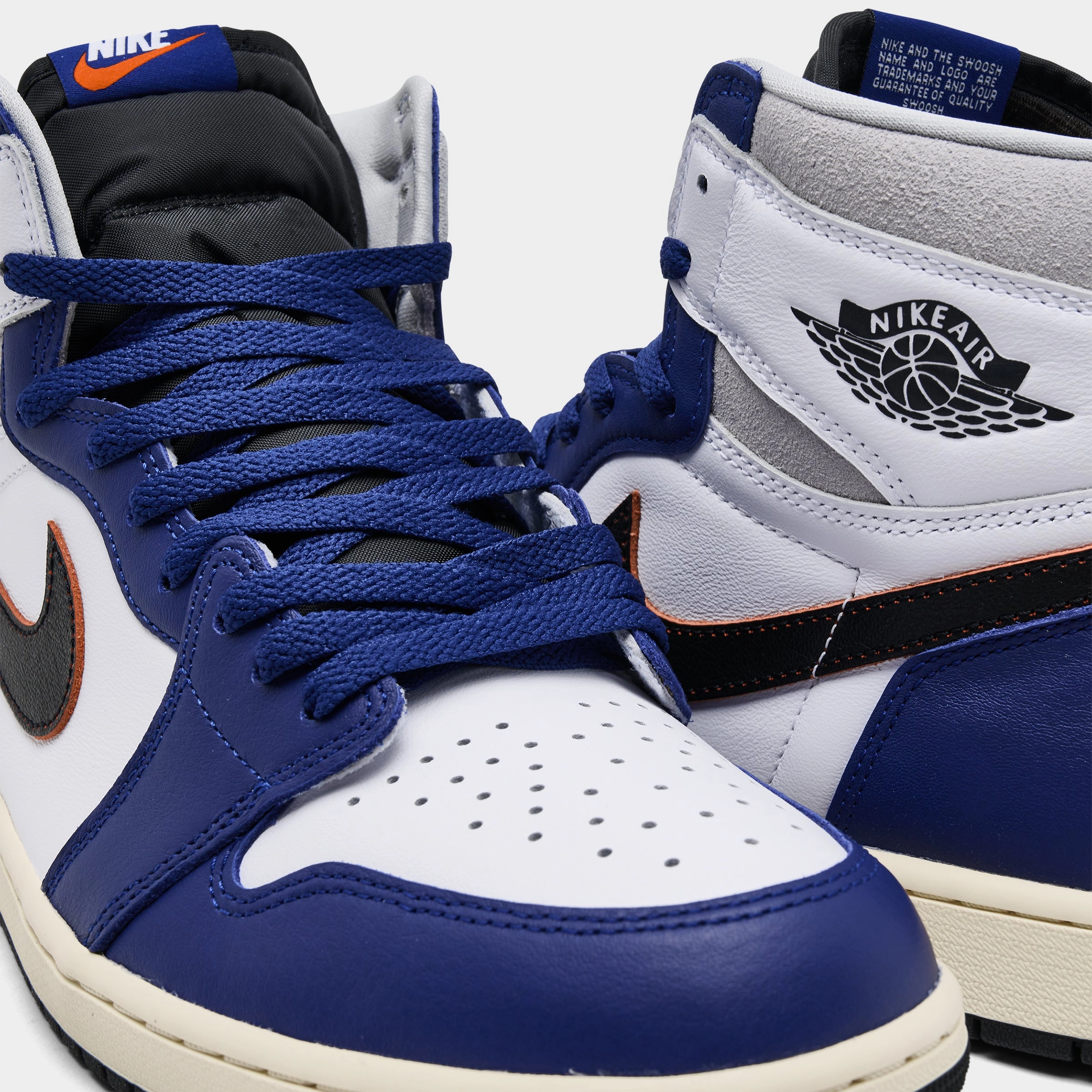 Jordan 1 Retro High OG White / Black / Neutral Grey - Deep Royal Blue