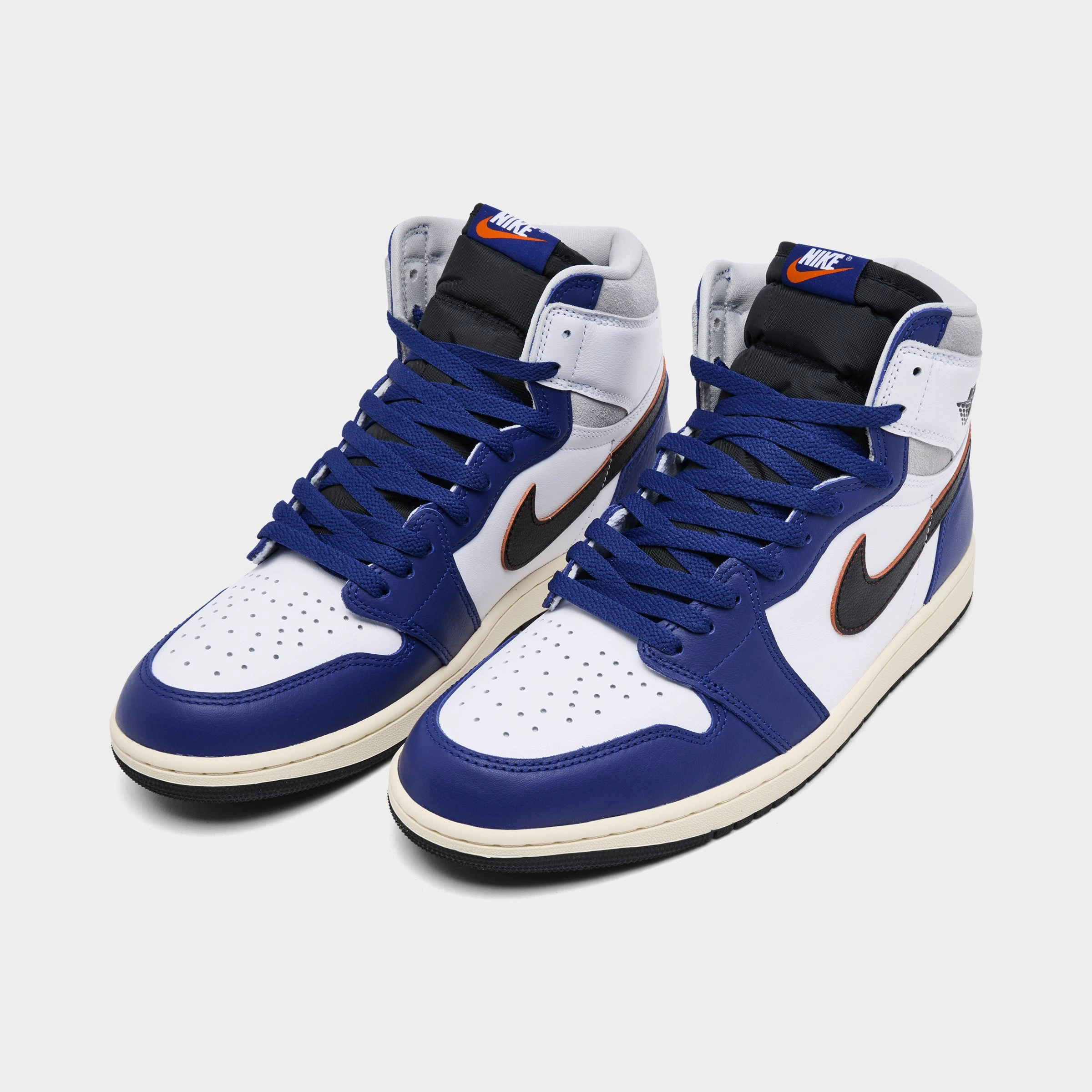 Jordan 1 Retro High OG White / Black / Neutral Grey - Deep Royal Blue