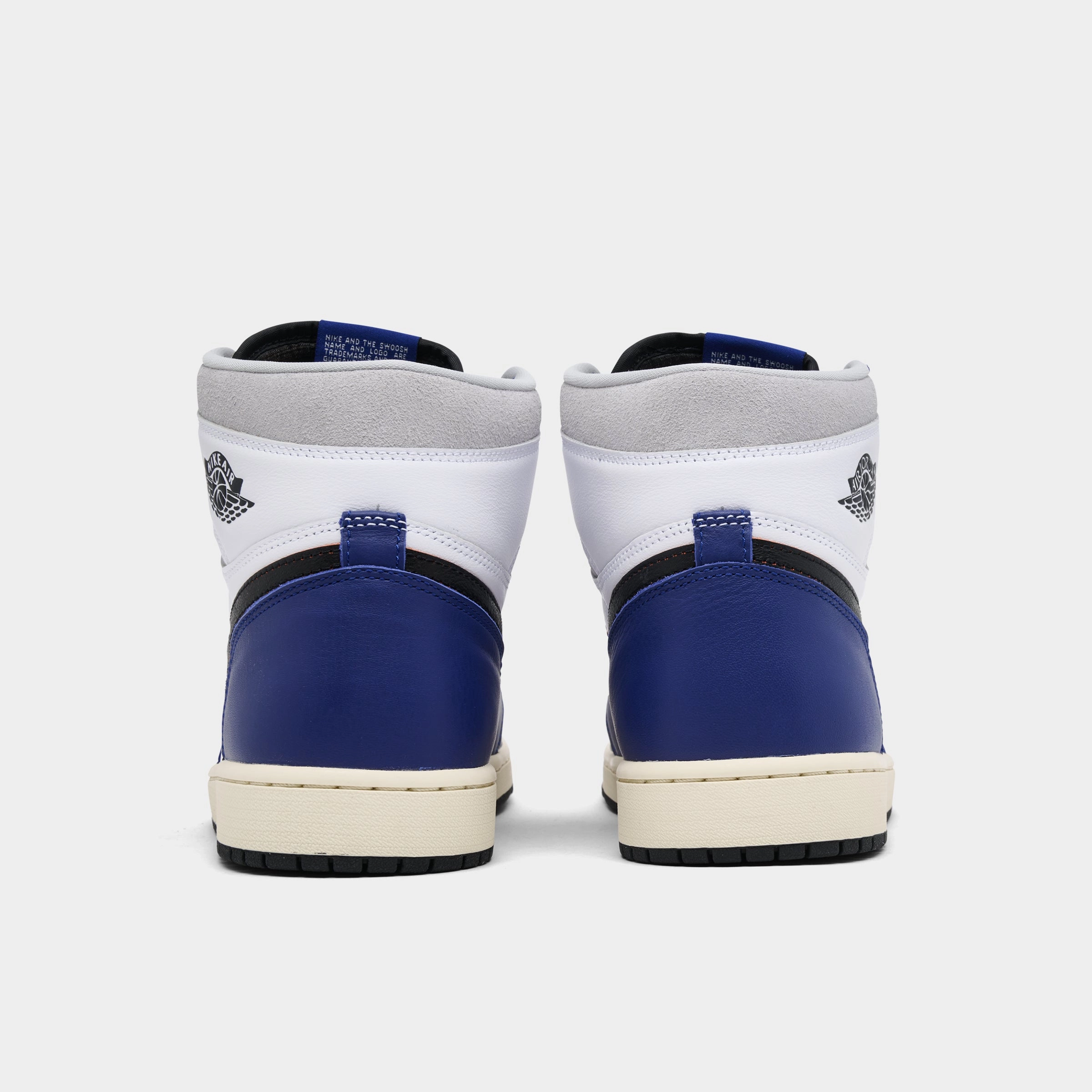 Jordan 1 Retro High OG White / Black / Neutral Grey - Deep Royal Blue