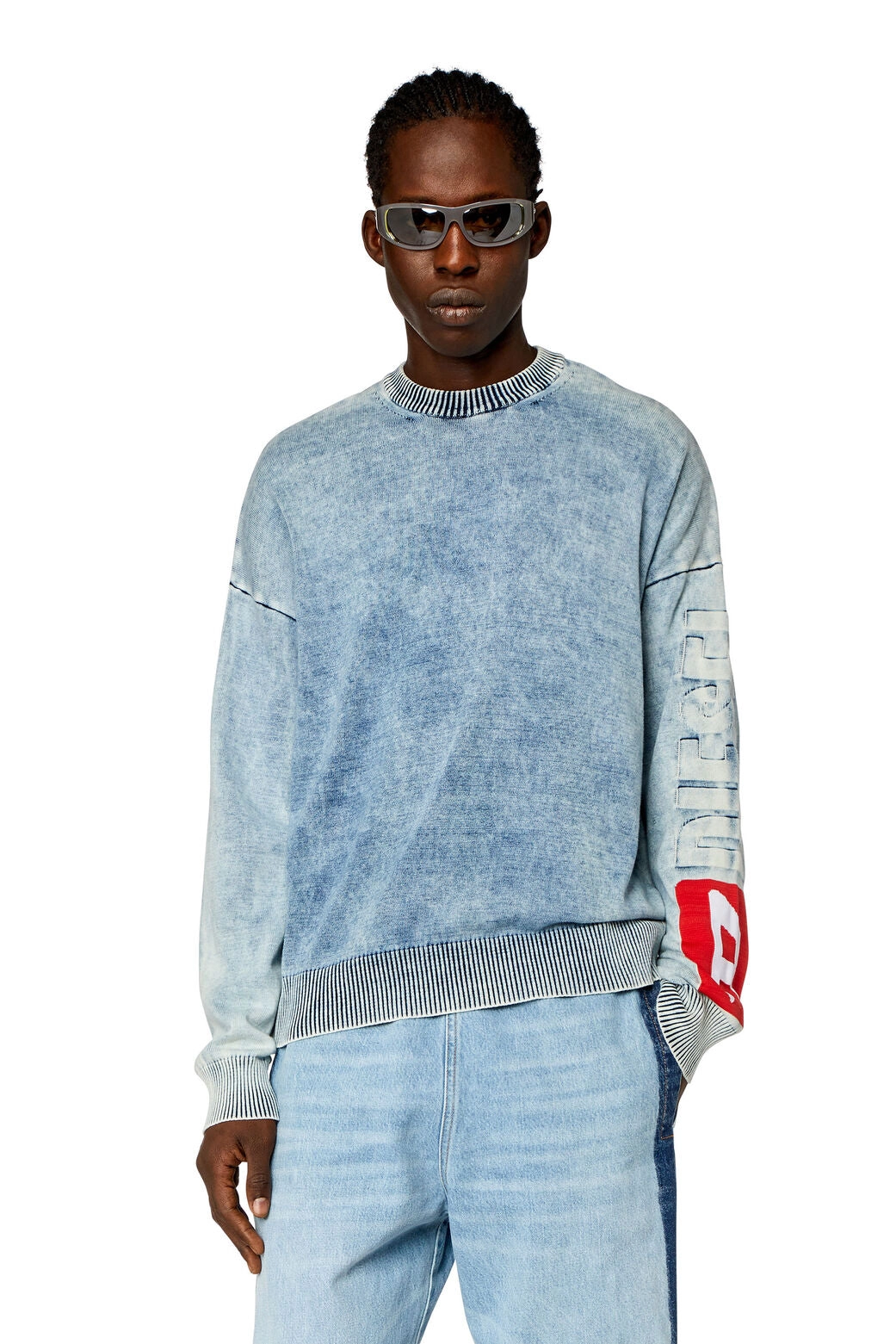 K-Zeros Jumper in indigo cotton Denim
