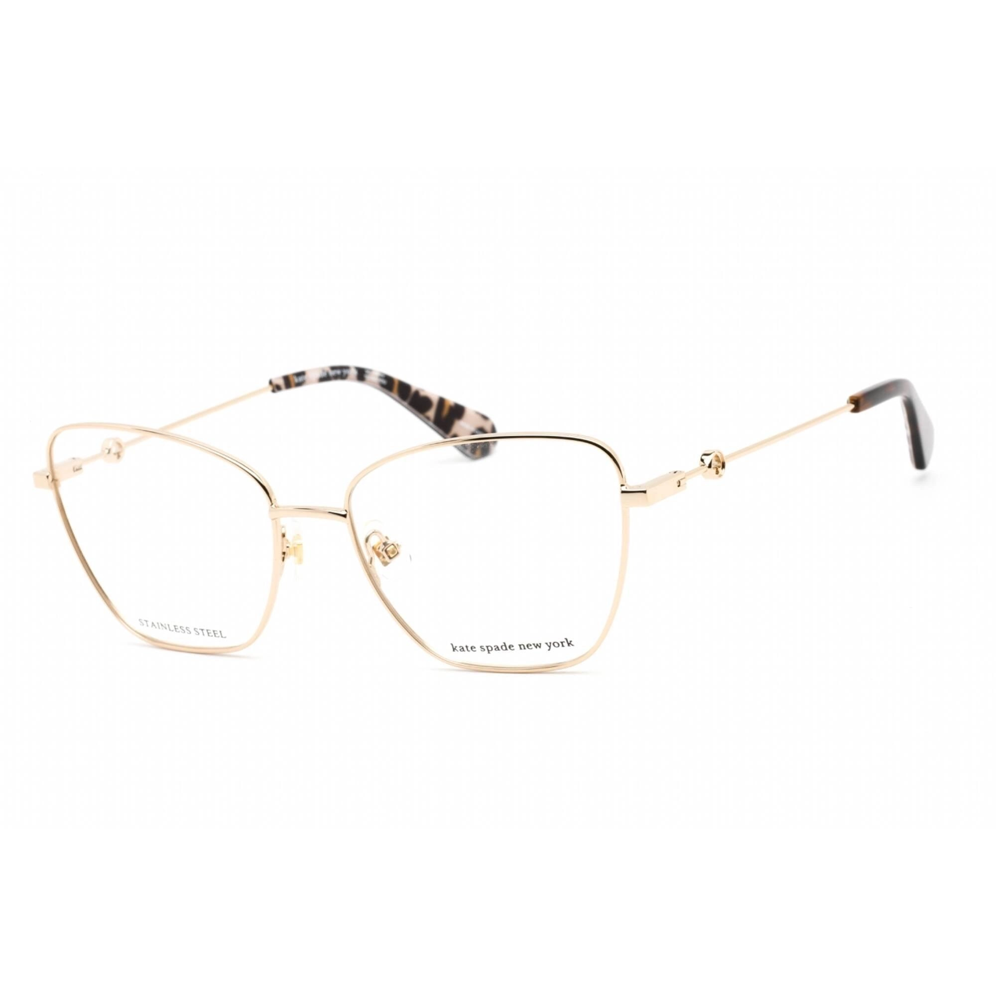 Kate Spade Women's Eyeglasses - Clear Demo Lens Gold Metal Cat Eye Frame | JOURNEE J5G