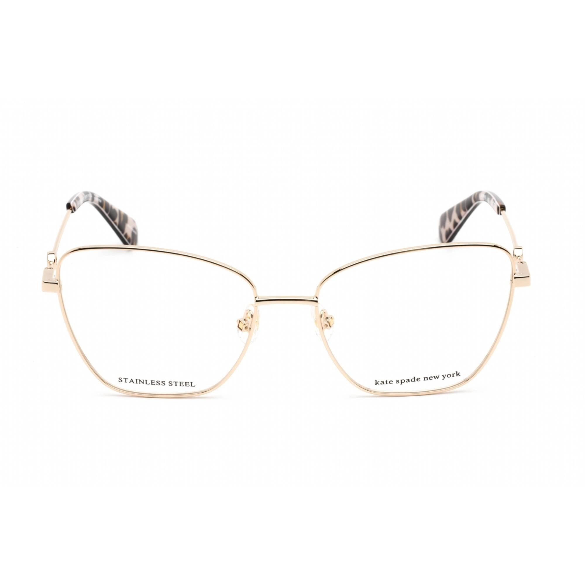 Kate Spade Women's Eyeglasses - Clear Demo Lens Gold Metal Cat Eye Frame | JOURNEE J5G