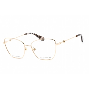 Kate Spade Women's Eyeglasses - Clear Demo Lens Gold Metal Cat Eye Frame | JOURNEE J5G