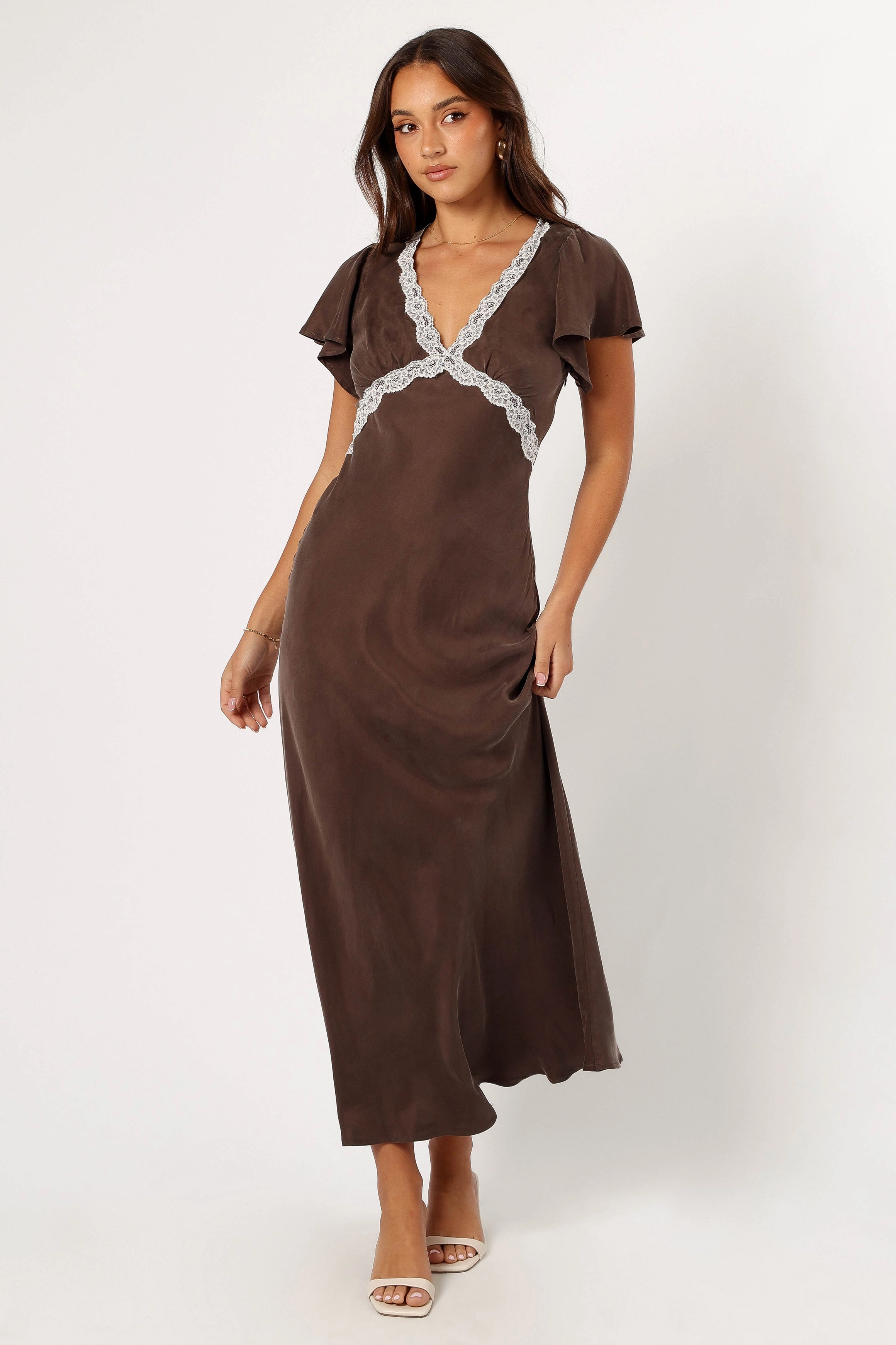 Kathryn Midi Dress - Warm Grey