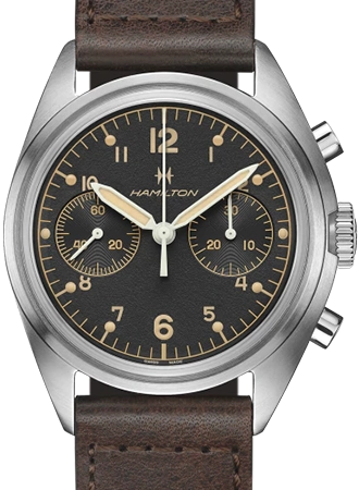 Khaki Aviation Pioneer Mechanical Chrono Black Ref. H76409530