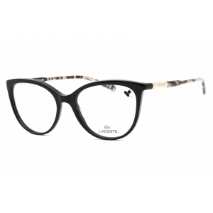 Lacoste Women's Eyeglasses - Black Plastic Cat Eye Frame Clear Demo Lens | L2911 001