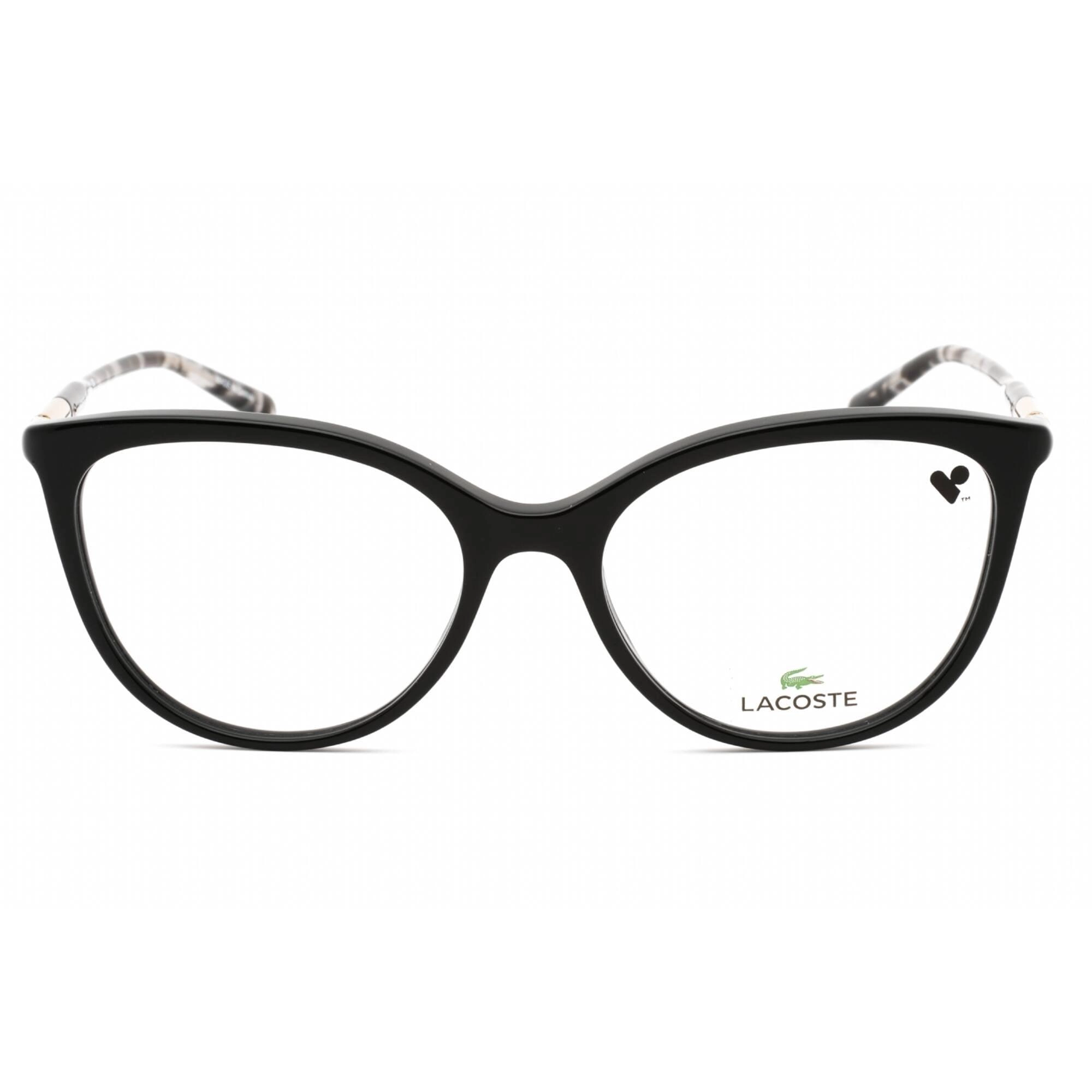 Lacoste Women's Eyeglasses - Black Plastic Cat Eye Frame Clear Demo Lens | L2911 001