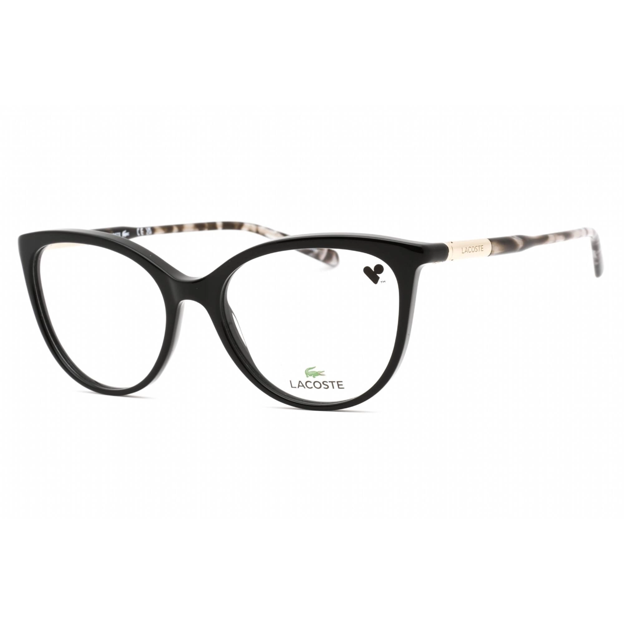 Lacoste Women's Eyeglasses - Black Plastic Cat Eye Frame Clear Demo Lens | L2911 001
