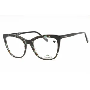 Lacoste Women's Eyeglasses - Havana/Azure Plastic Cat Eye Full Rim Frame | L2884 215