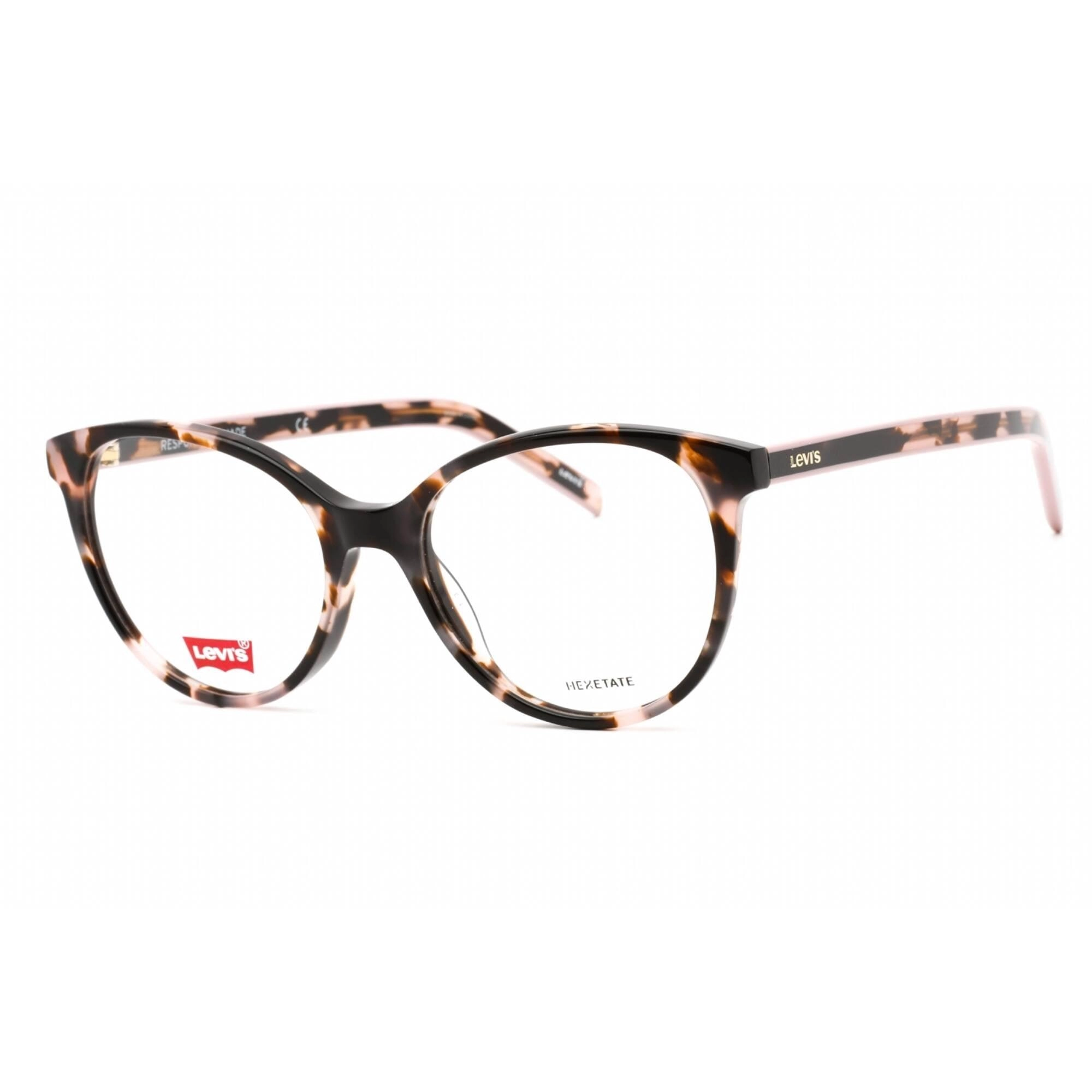 Levi's Women's Eyeglasses - Full Rim Pink Havana Cat Eye Hexetate | LV 1031 0HT8 00