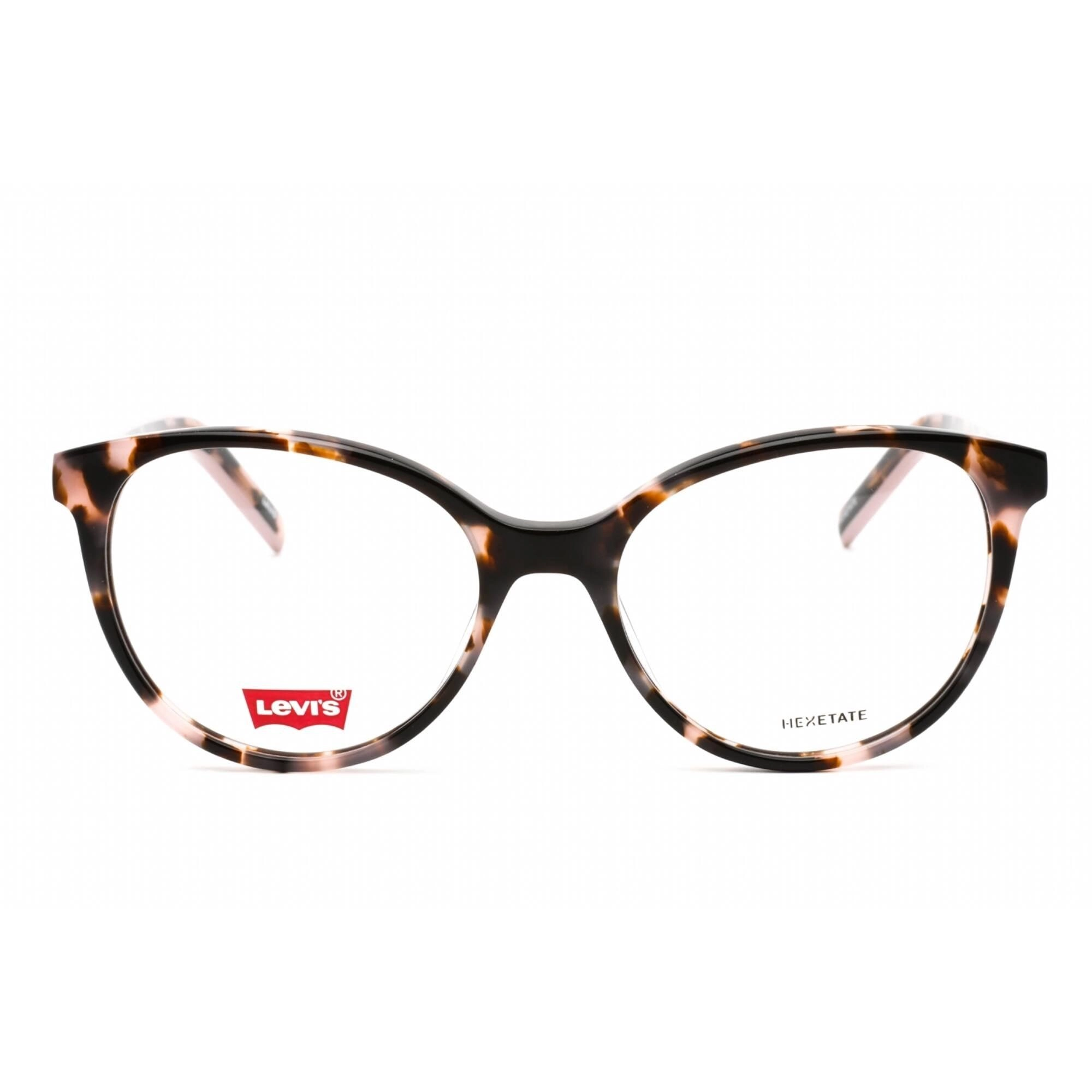 Levi's Women's Eyeglasses - Full Rim Pink Havana Cat Eye Hexetate | LV 1031 0HT8 00