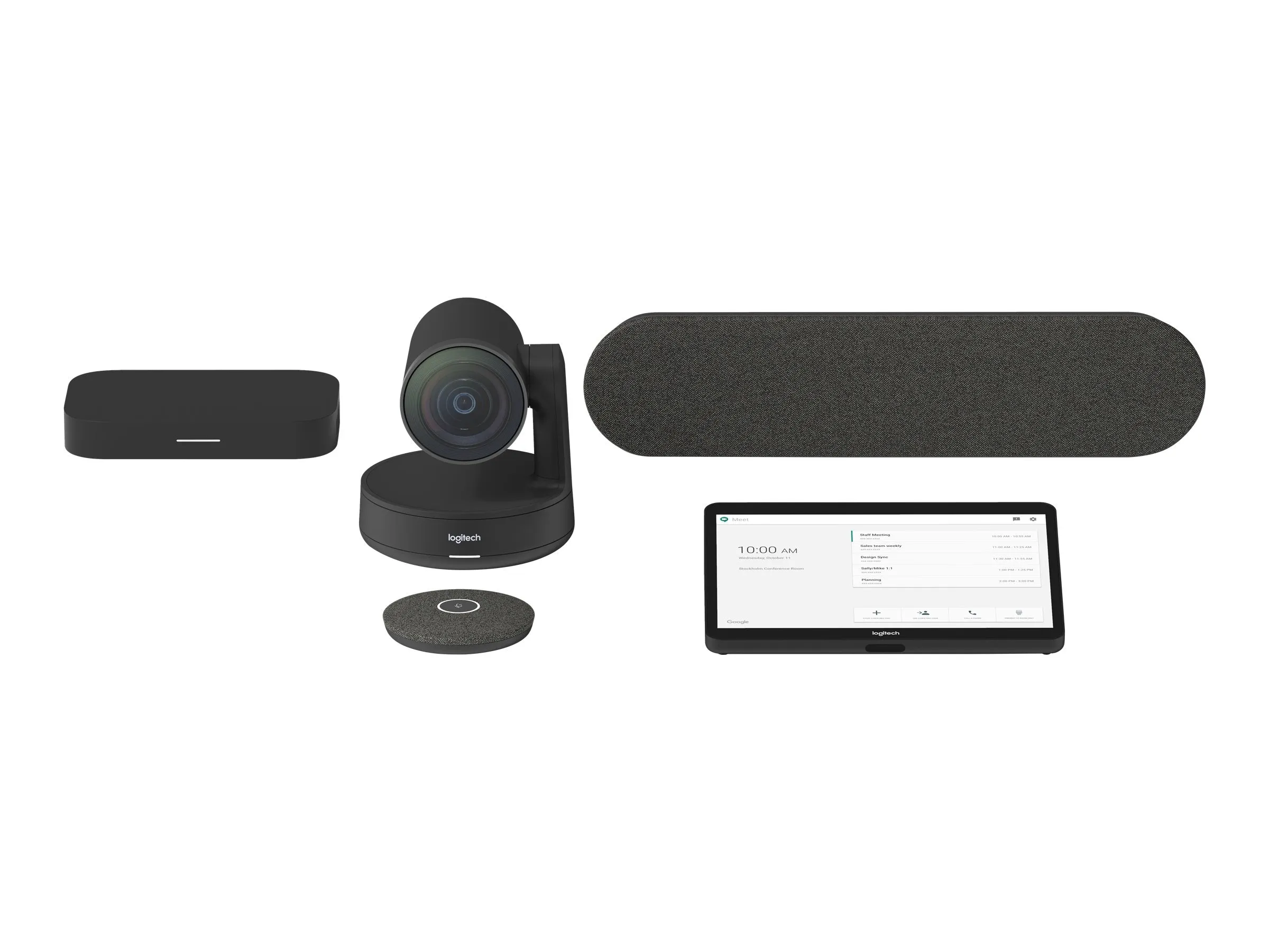 Logitech Medium Google Meet Rooms with Tap   Rally System   Meet Compute - Video conferencing kit - with Google Meet Compute TAPRALGGLCTL2
