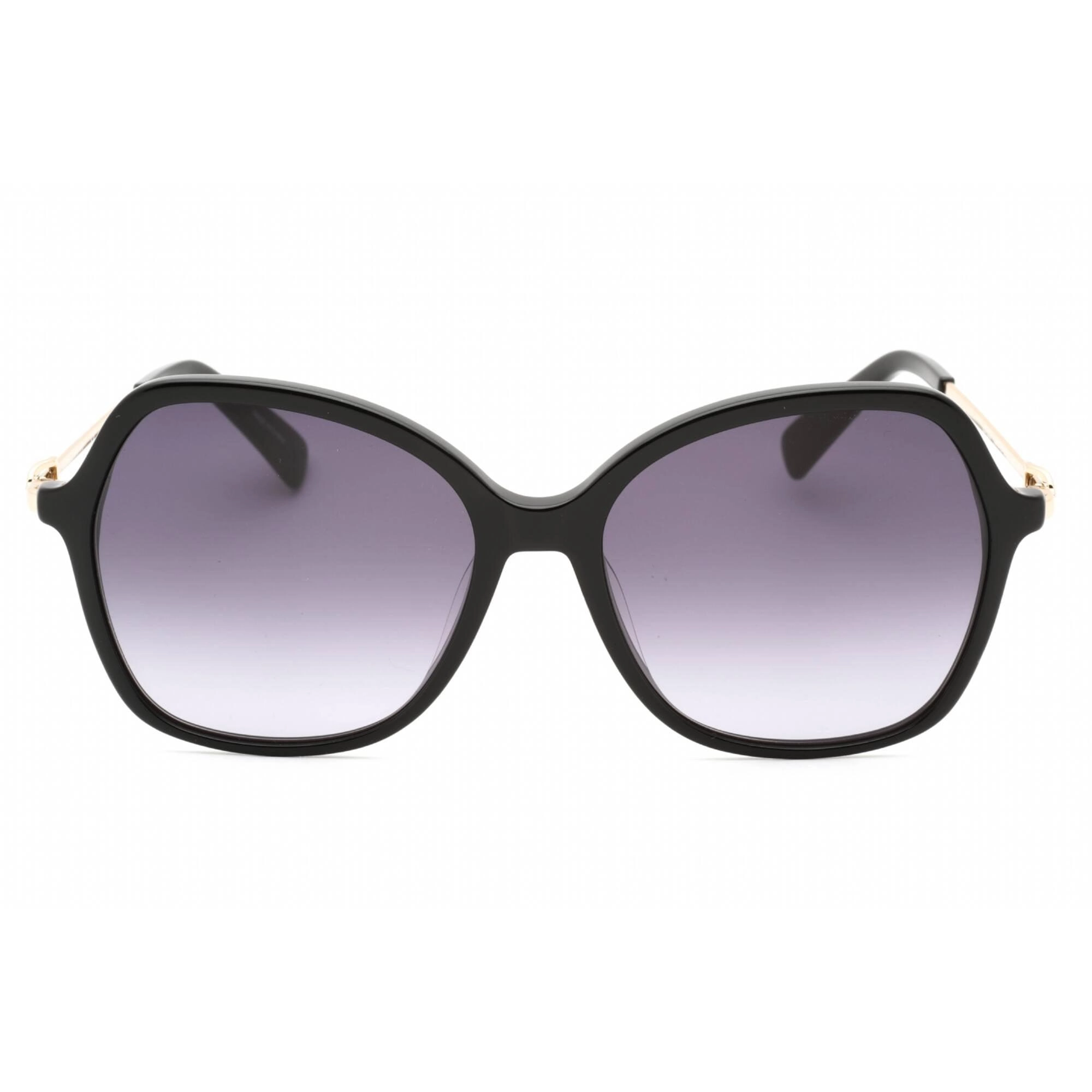 Longchamp Women's Sunglasses - Gradient Purple Lens Black Oversized Frame | LO705S 001