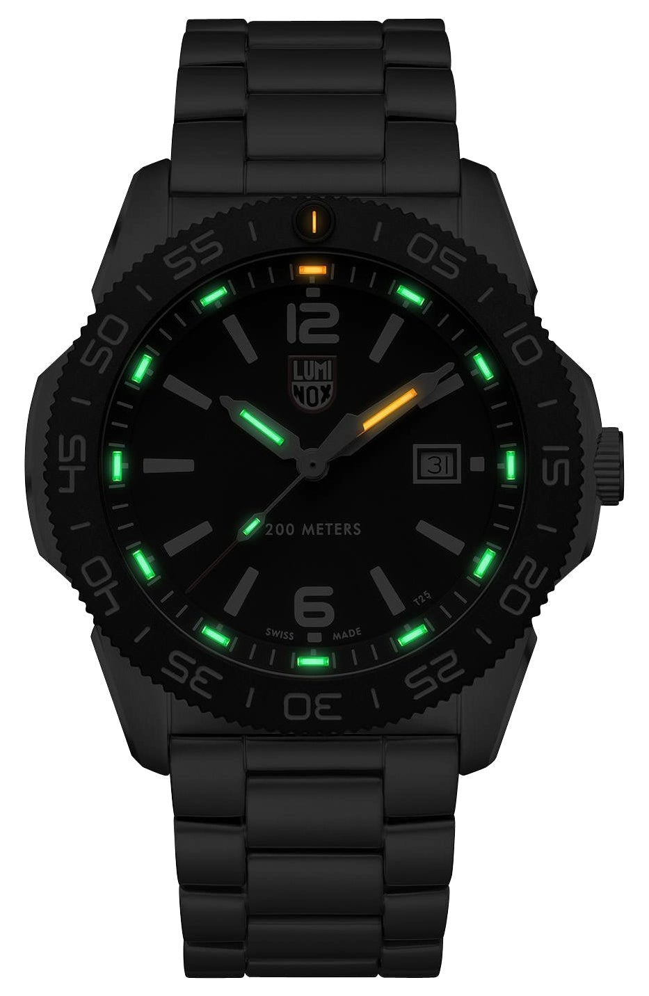 Luminox Pacific Diver Stainless Steel Black Dial Date Divers Quartz Mens Watch XS.3122