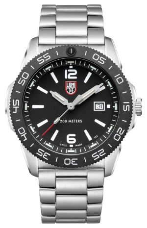 Luminox Pacific Diver Stainless Steel Black Dial Date Divers Quartz Mens Watch XS.3122
