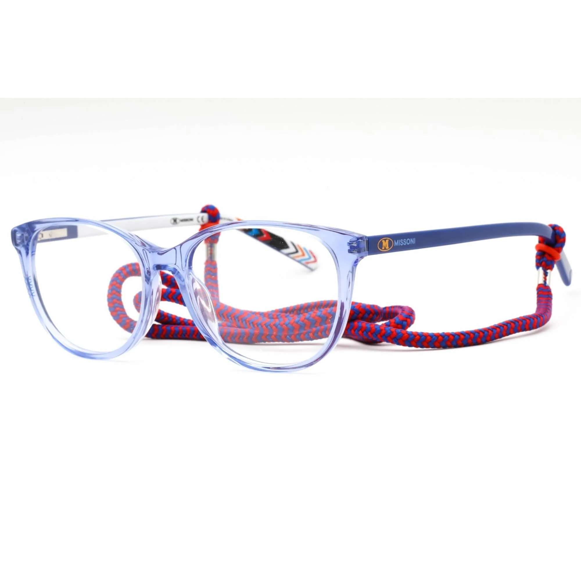 M Missoni Women's Eyeglasses - Blue Plastic Oval Full Rim Frame | MMI 0006 0PJP 00