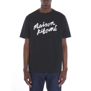 Maison Kitsune Handwriting Comfort Tee Shirt Black / White