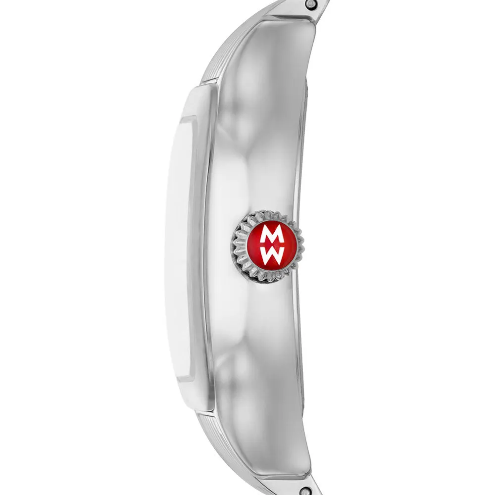 Michele Meggie High Shine Diamond Dial Stainless Steel Watch