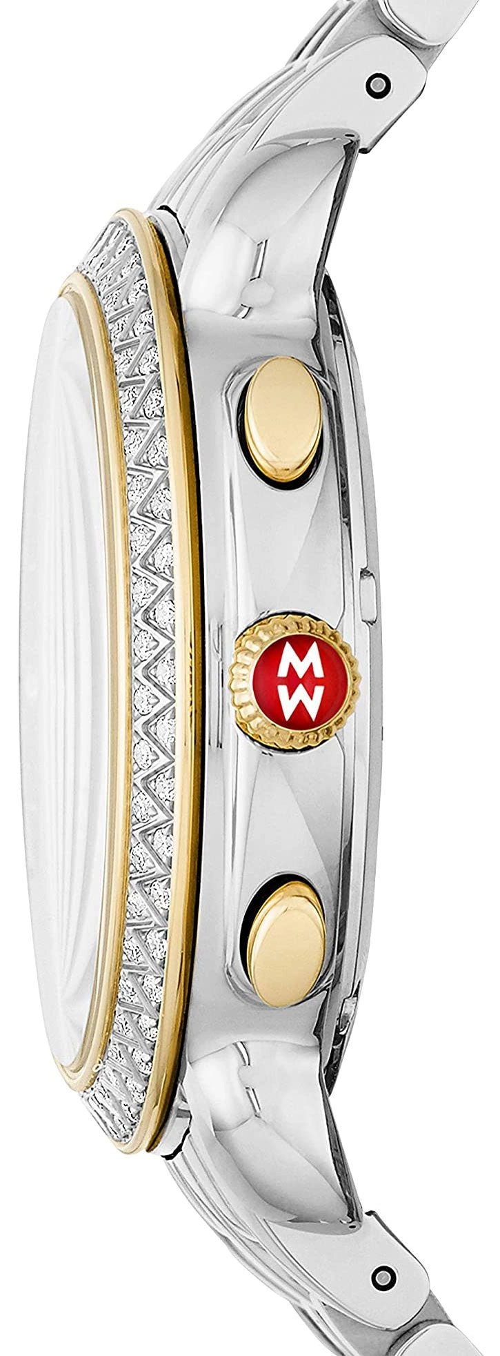 Michele Sidney Chronograph Diamond Two-Tone Womens Watch MWW30A000005