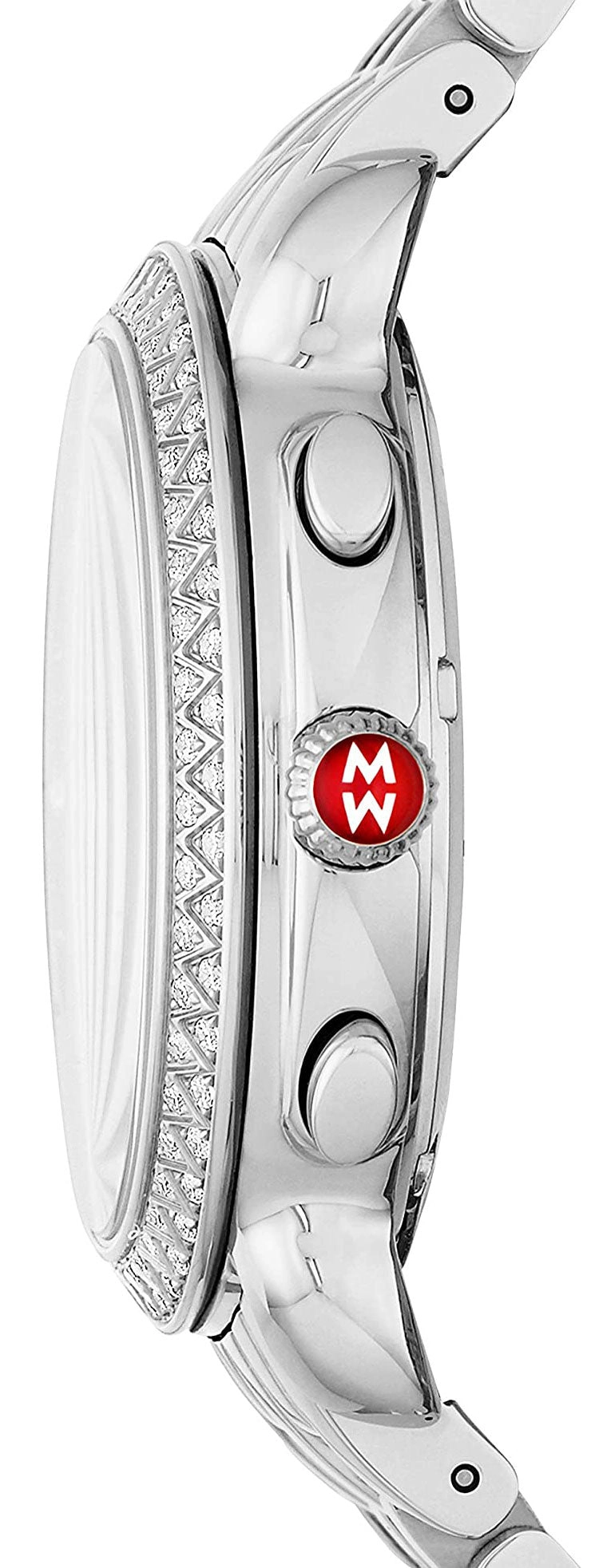 Michele Sidney Chronograph Stainless Steel Diamond Womens Watch MWW30A000001