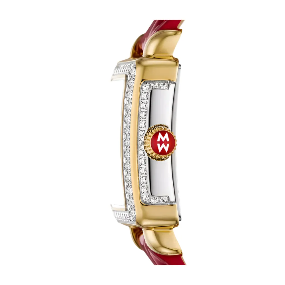 Michele Special Edition Deco Madison Mini Two-Tone 18k Gold-Plated Diamond Pavé Dial Watch