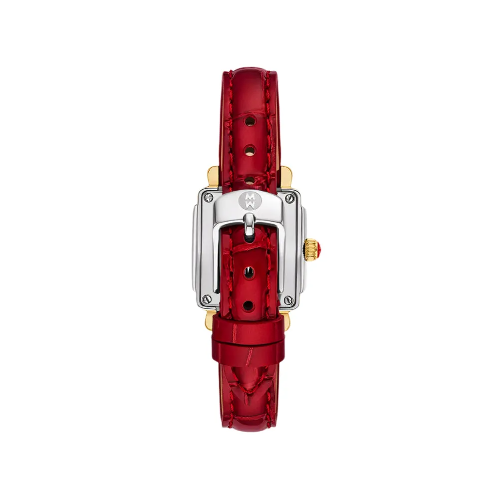 Michele Special Edition Deco Madison Mini Two-Tone 18k Gold-Plated Diamond Pavé Dial Watch