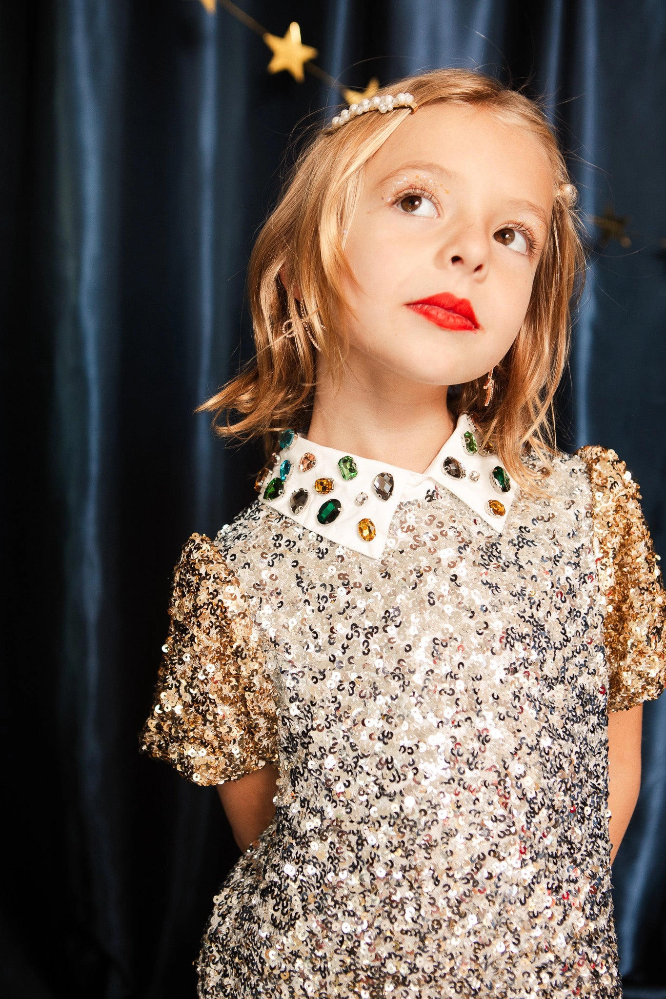 Mini Bedazzle Dress in Metallic Sequin - FINAL SALE