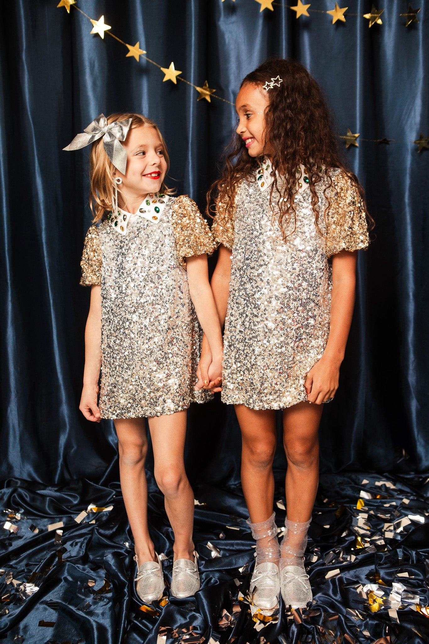 Mini Bedazzle Dress in Metallic Sequin - FINAL SALE