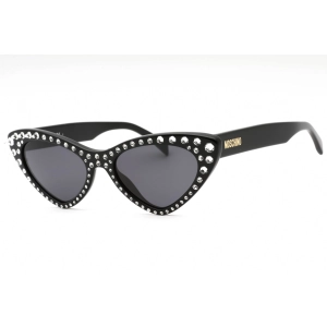 Moschino Women's Sunglasses - Black Plastic Cat Eye Shape Frame | MOS006/S/STR 0807 IR